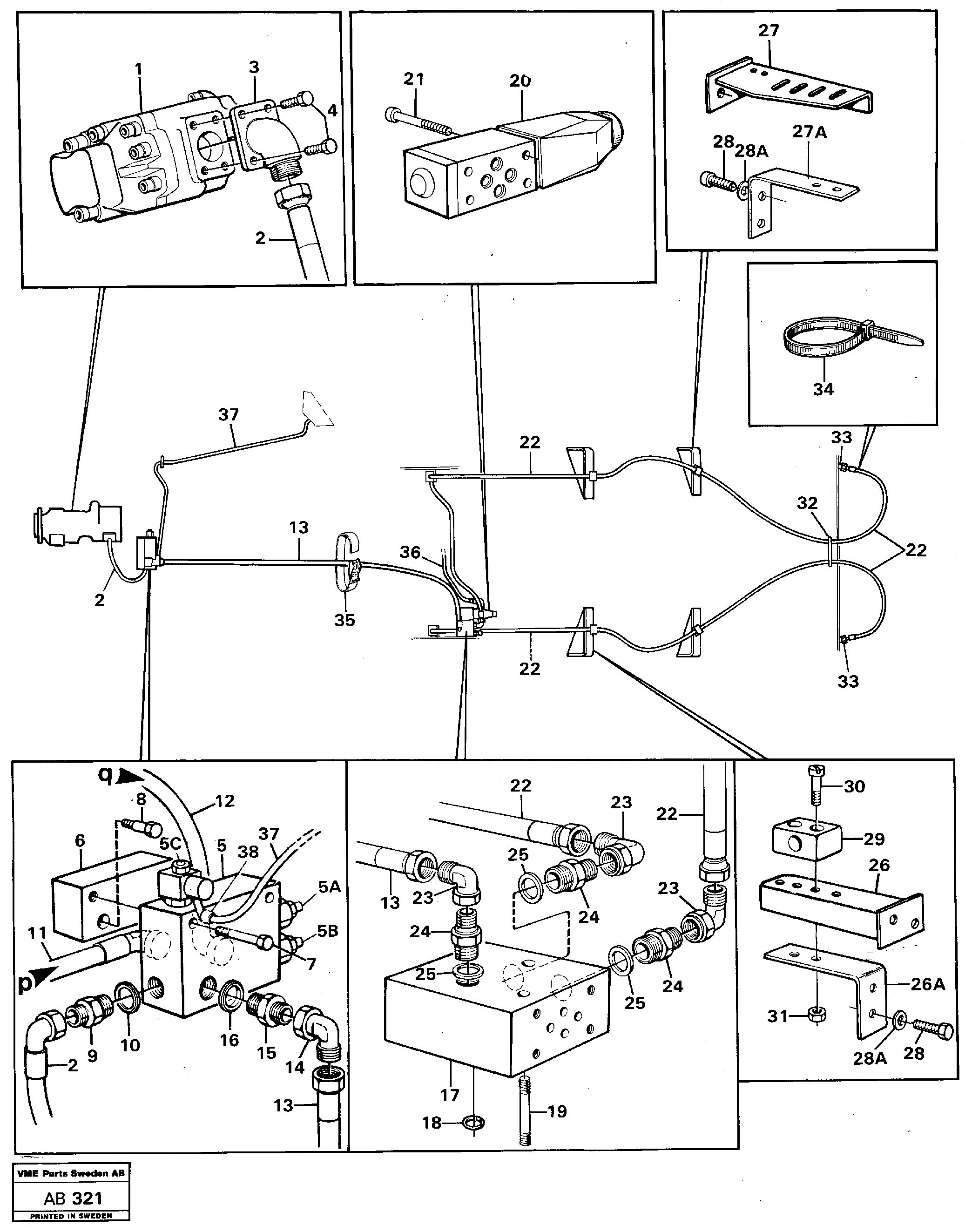 Timing gear casing VOE13932864 VOLVO
