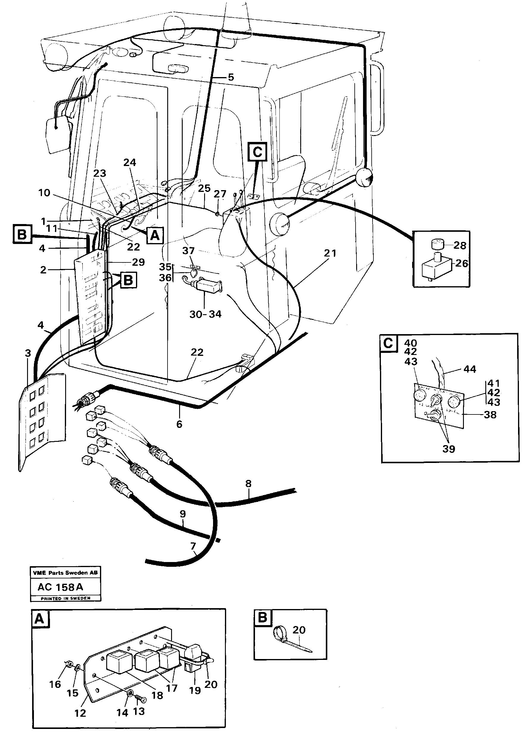 Wire harness VOE11003529 VOLVO