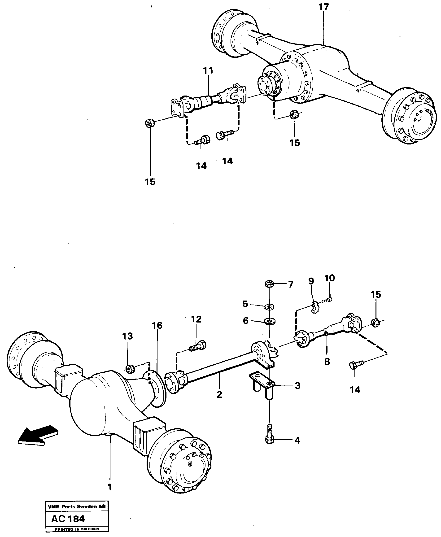Prop. shaft support VOE11003072 VOLVO