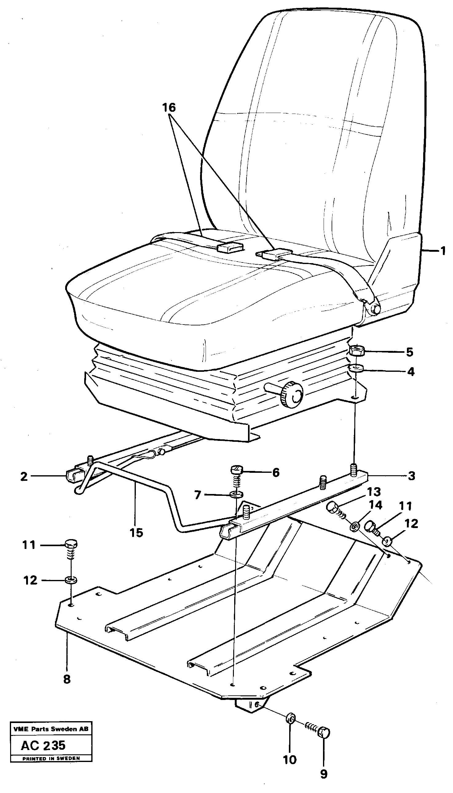 Operator's Seat VOE11005836 VOLVO