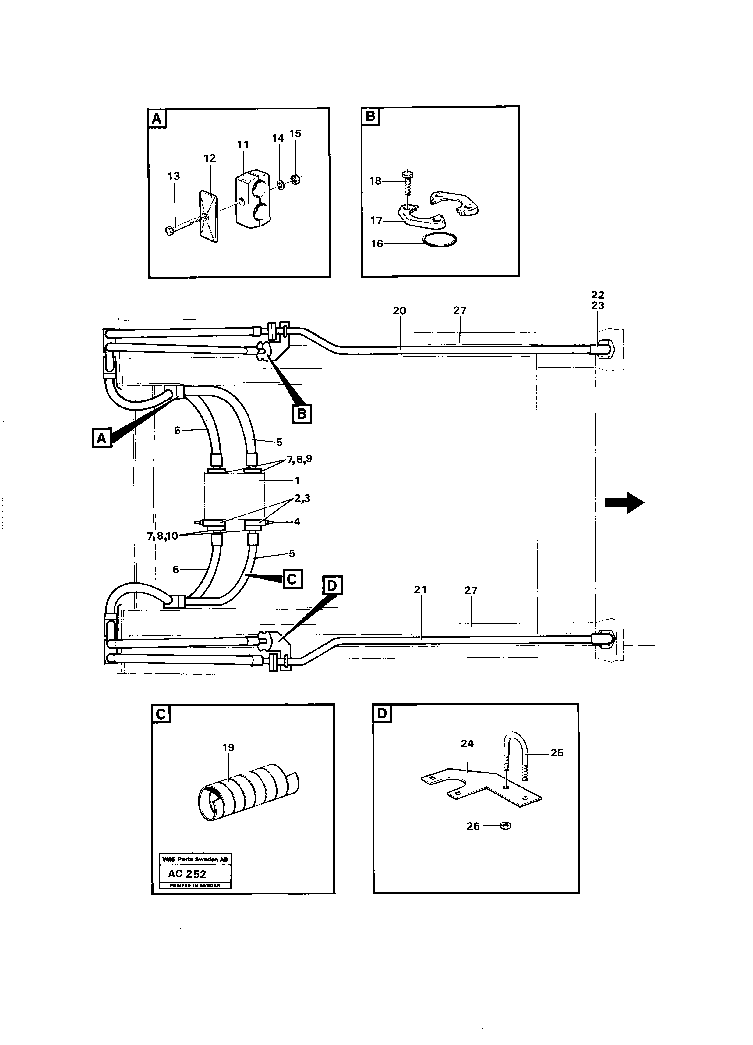 Timing gear casing VOE13932857 VOLVO