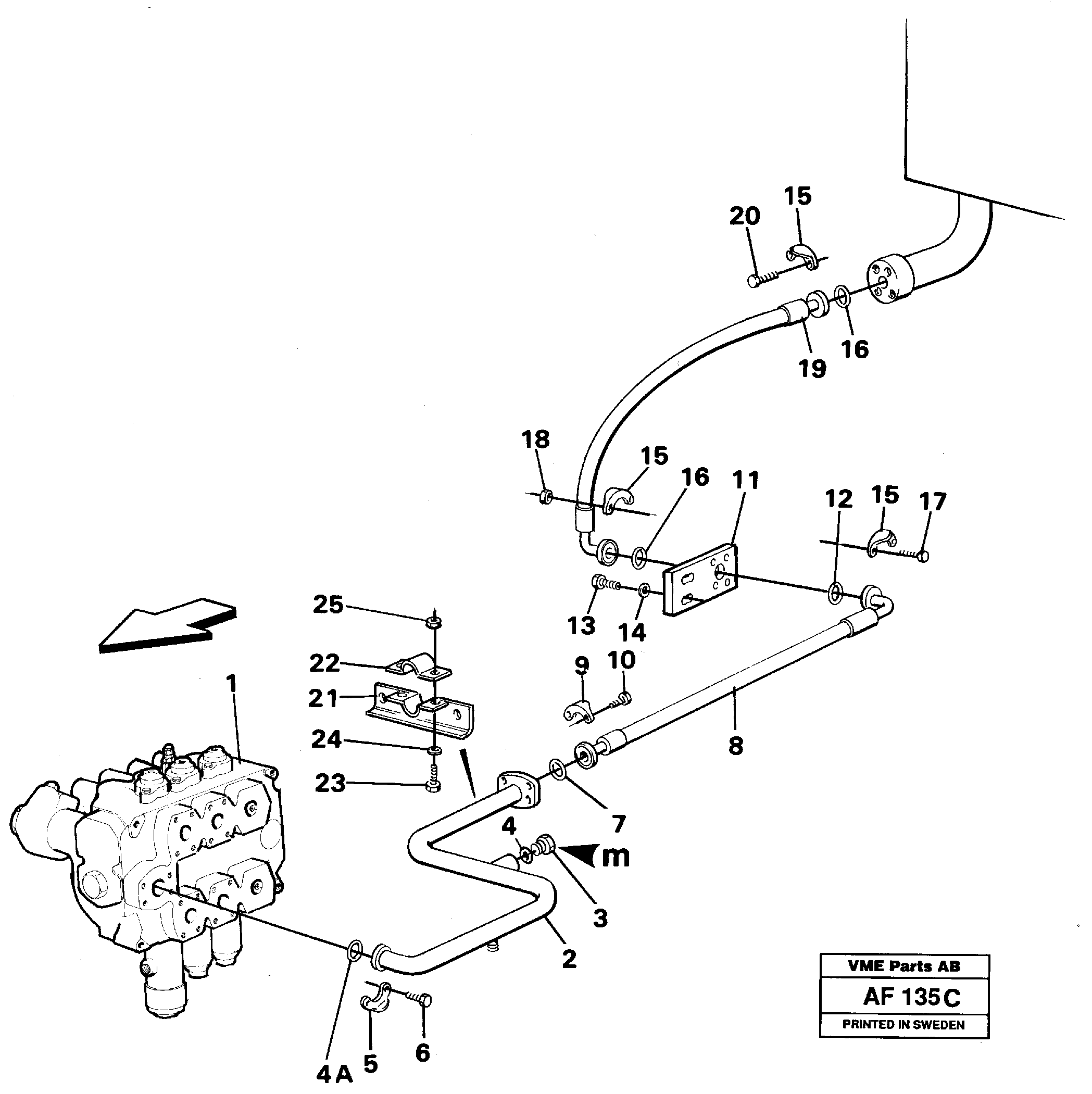 Mounting rail VOE13970994 VOLVO