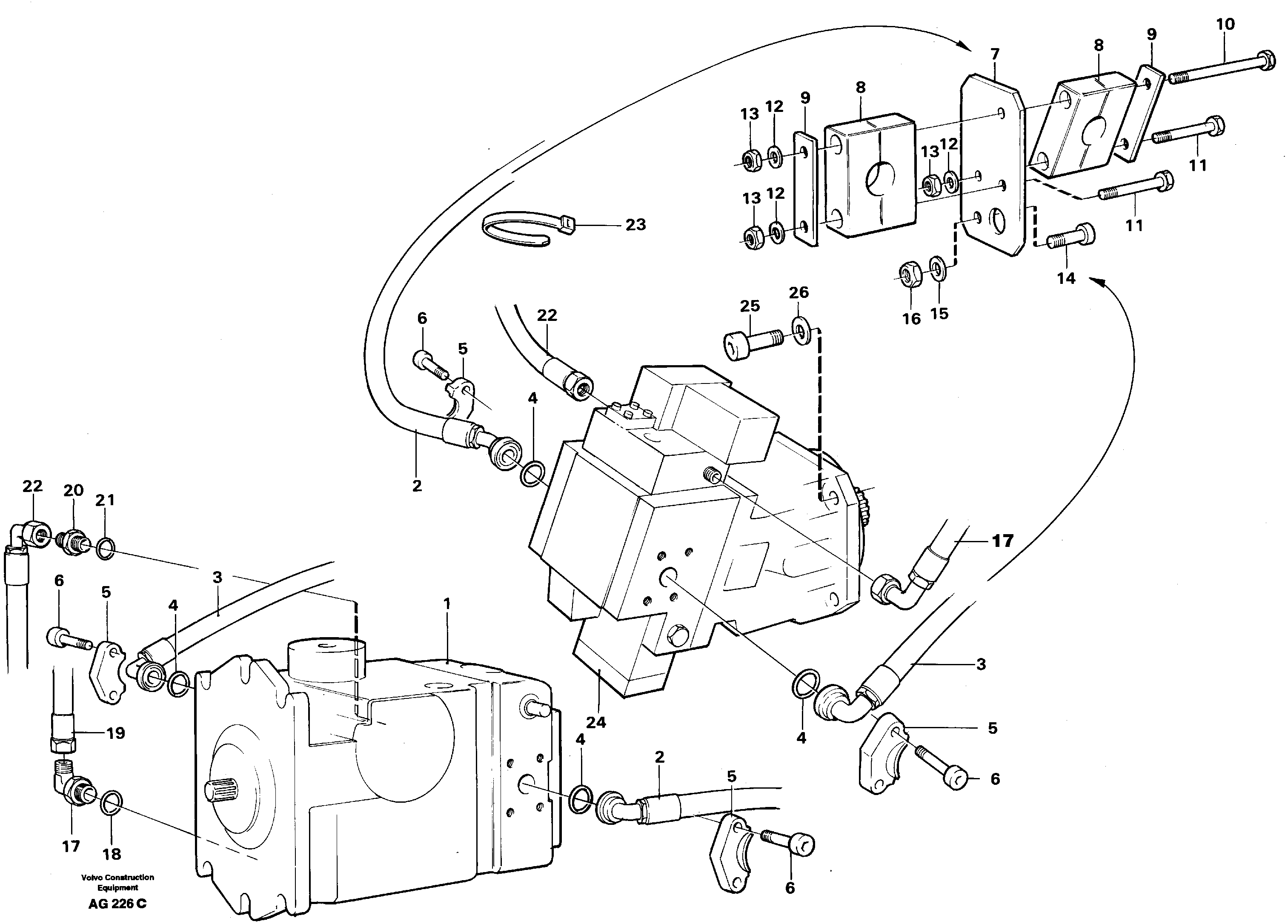 Timing gear casing VOE15077067 VOLVO
