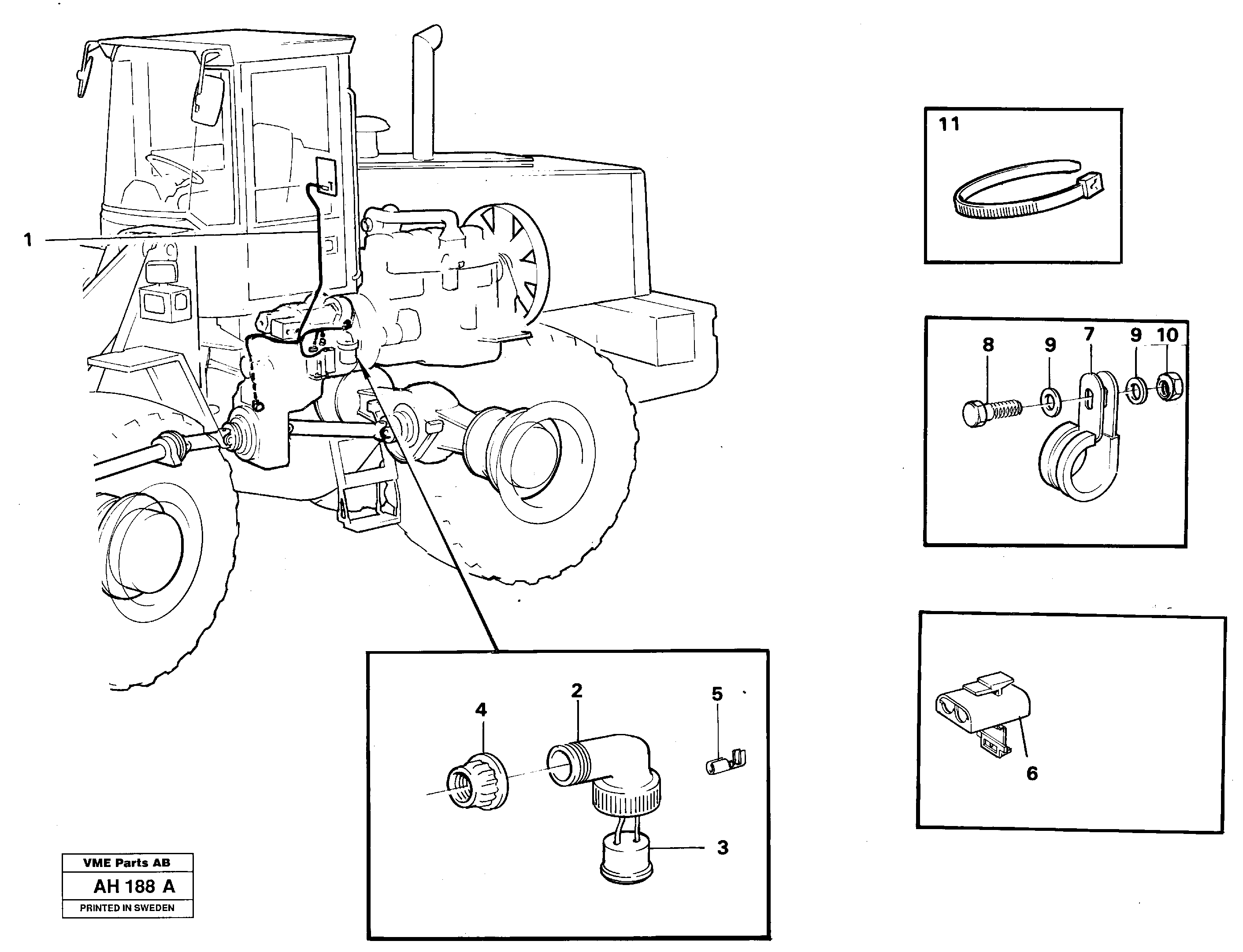 Rubber cushion VOE11019101 VOLVO