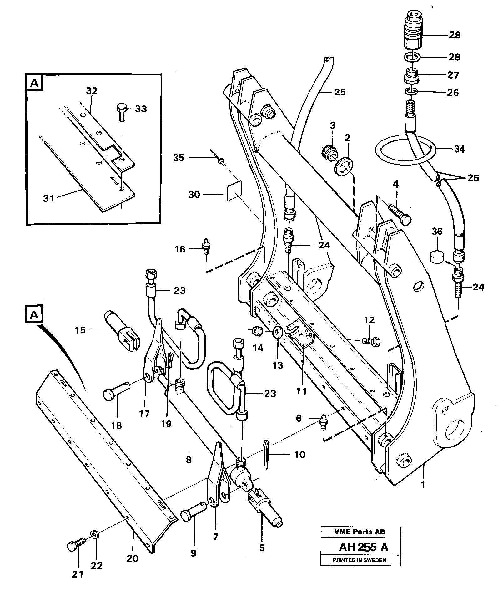 Mounting rail VOE955258 VOLVO