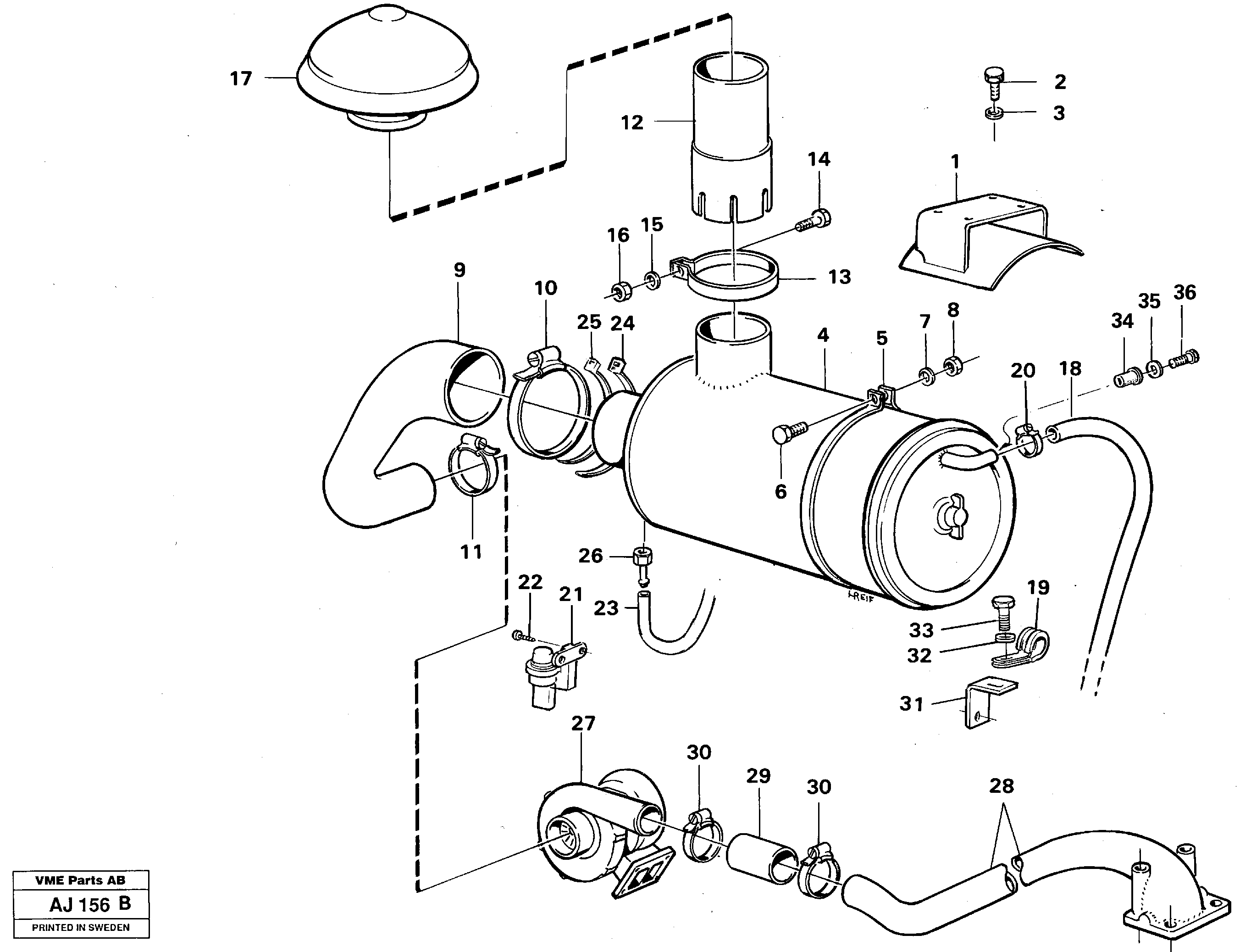 Heating Pipe VOE11018752 VOLVO