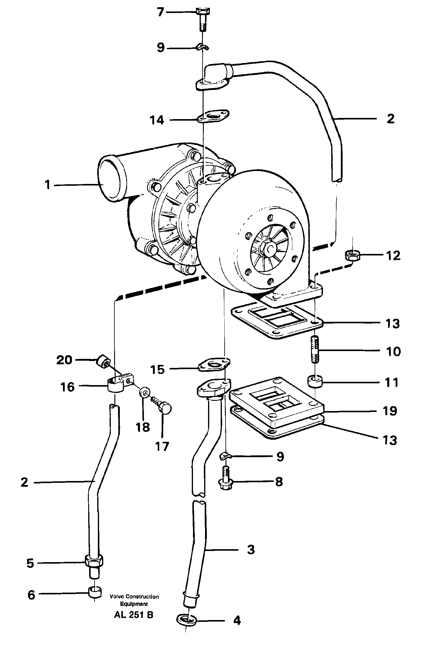 Oil feed pipe VOE11030916 VOLVO