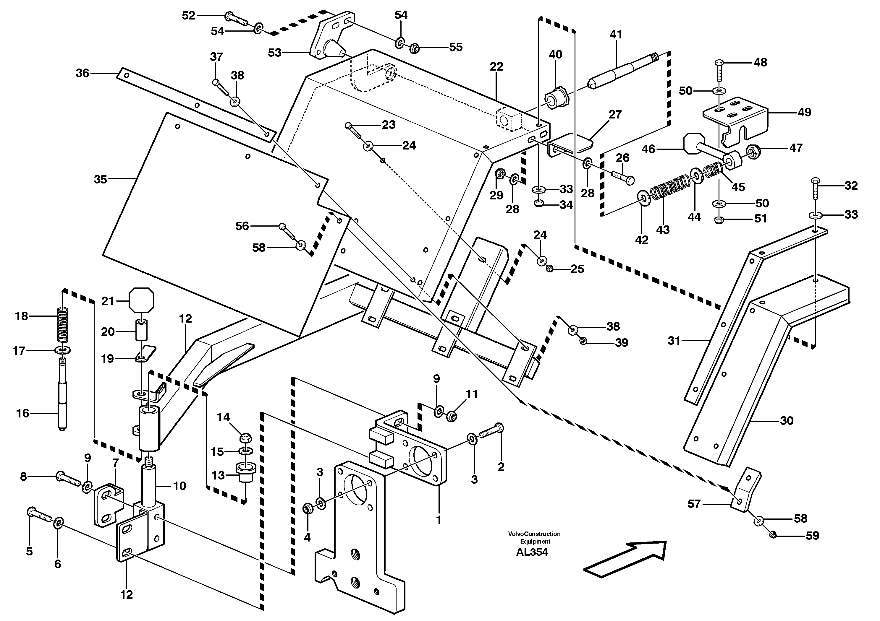 Seat frame VOE11100151 VOLVO