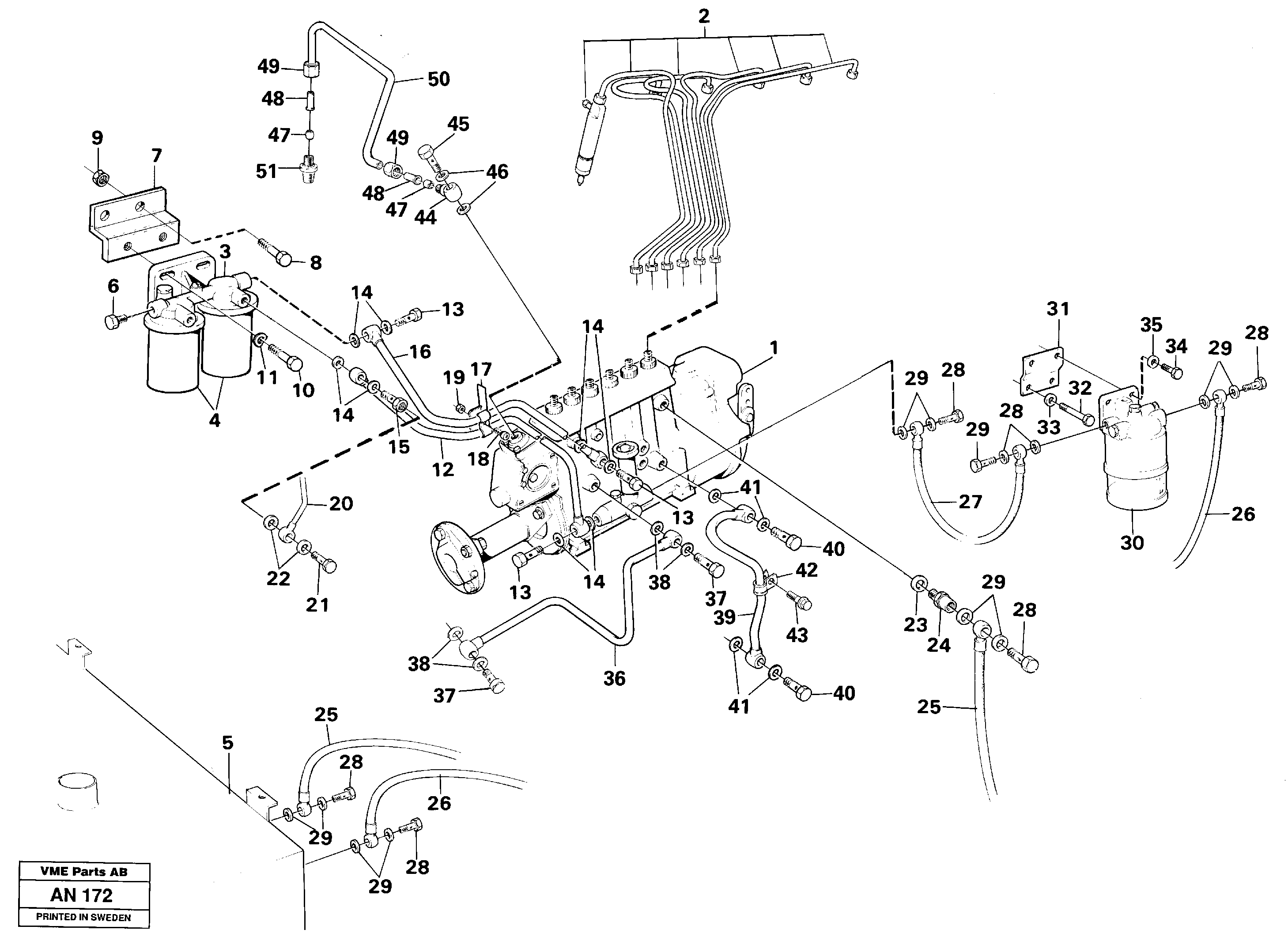 Oil feed pipe VOE11032689 VOLVO
