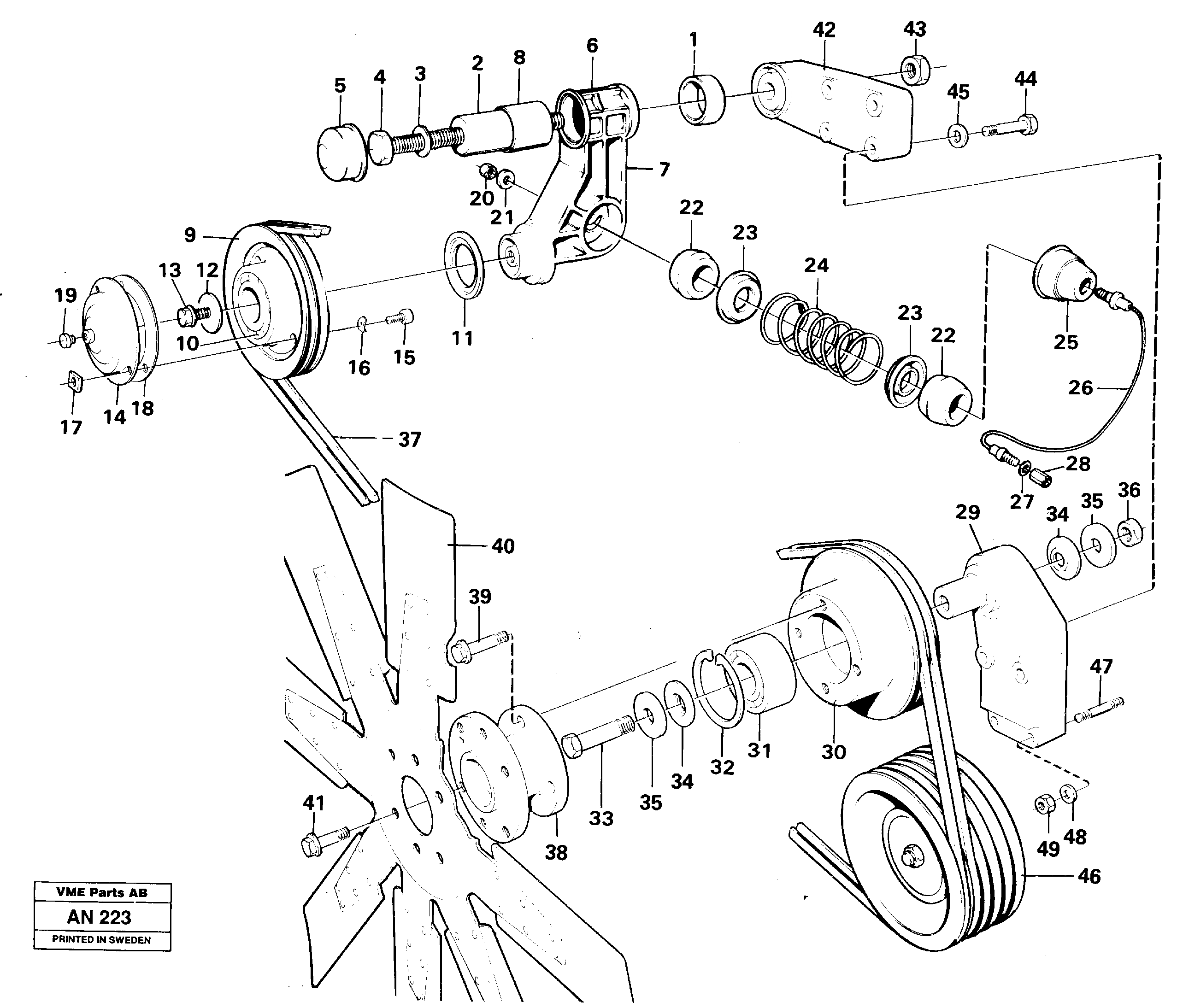 Fan bracket VOE11030669 VOLVO