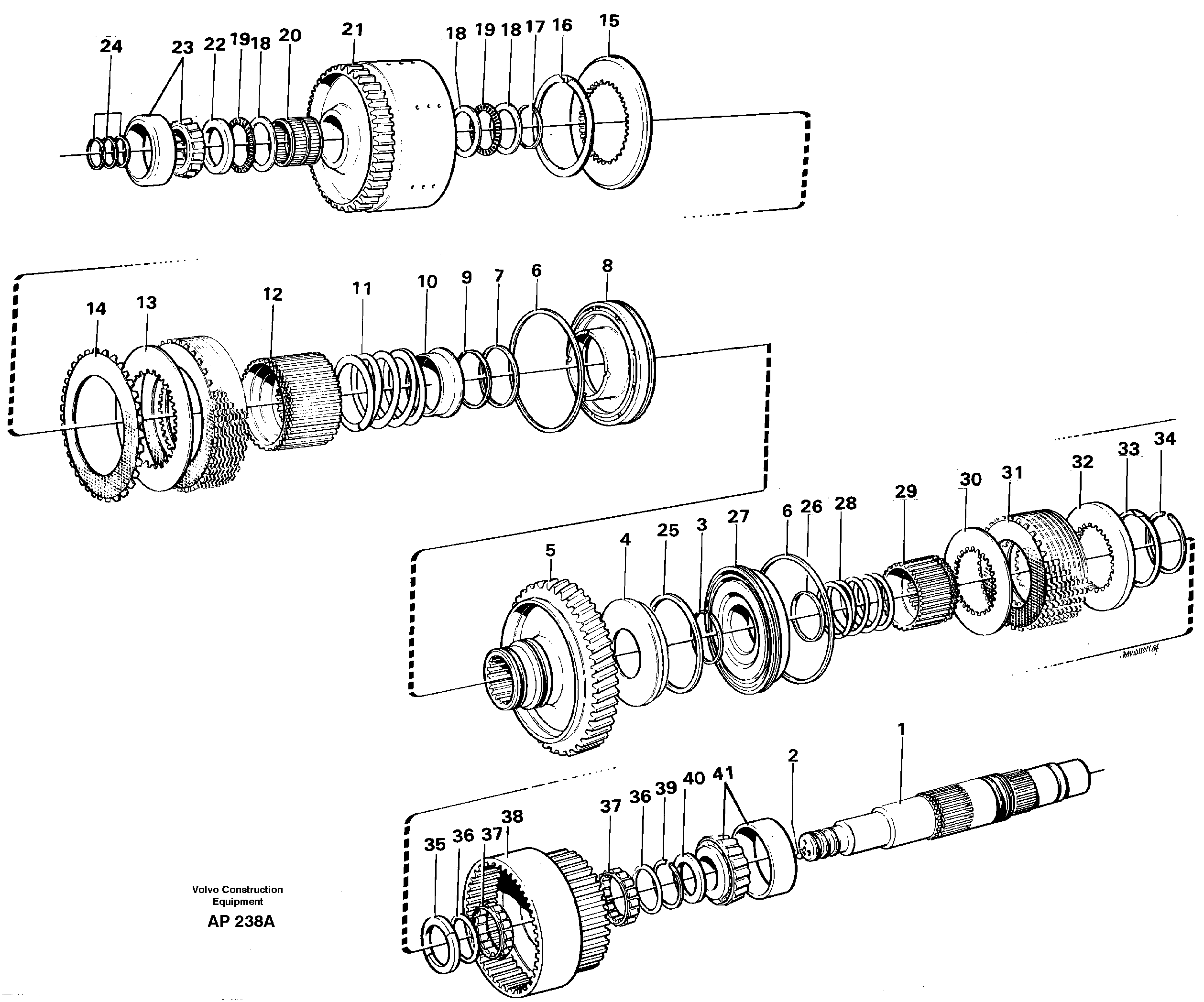 Clutch shaft VOE4797618 VOLVO