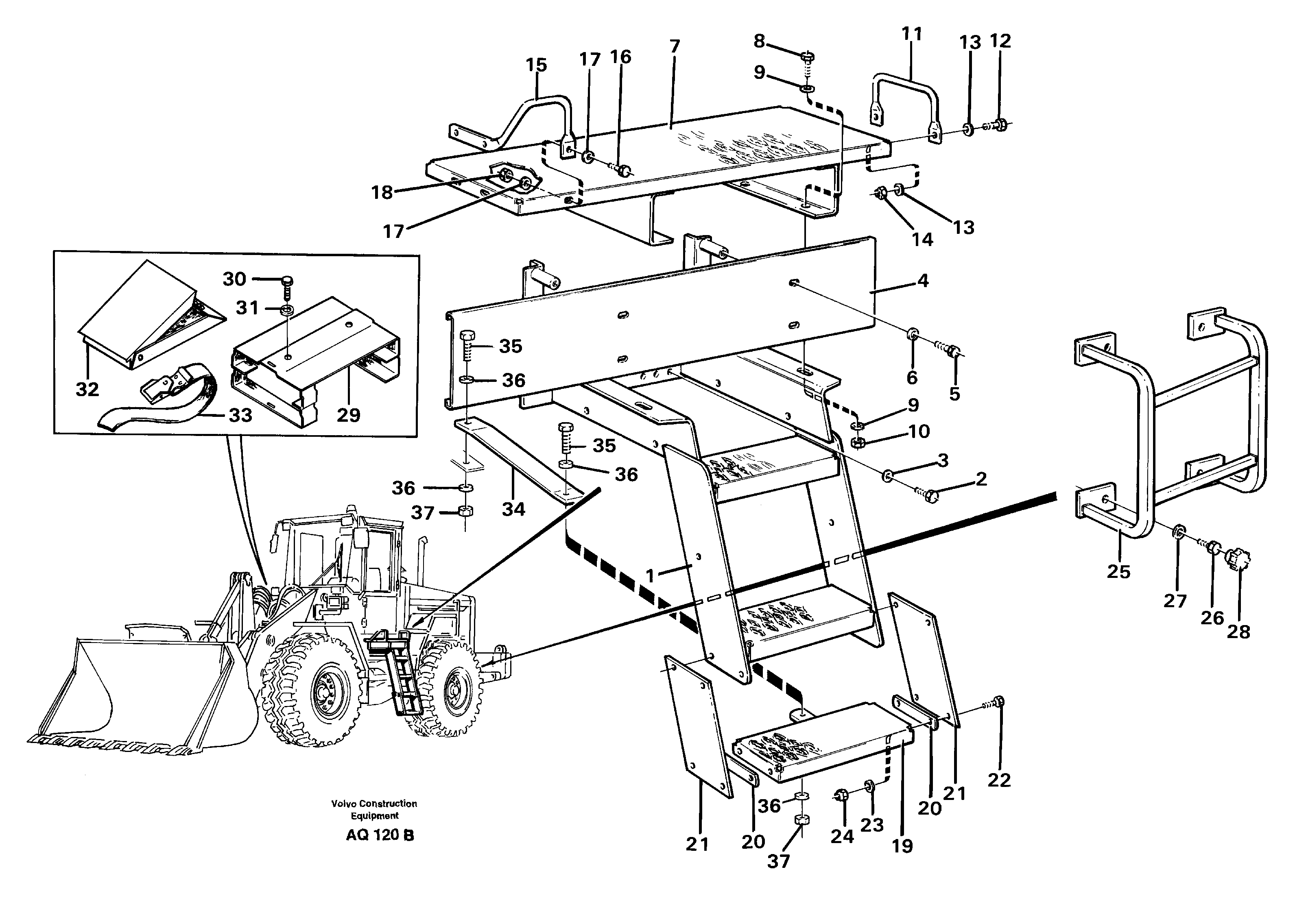 Pedal bracket L.h. VOE11020976 VOLVO