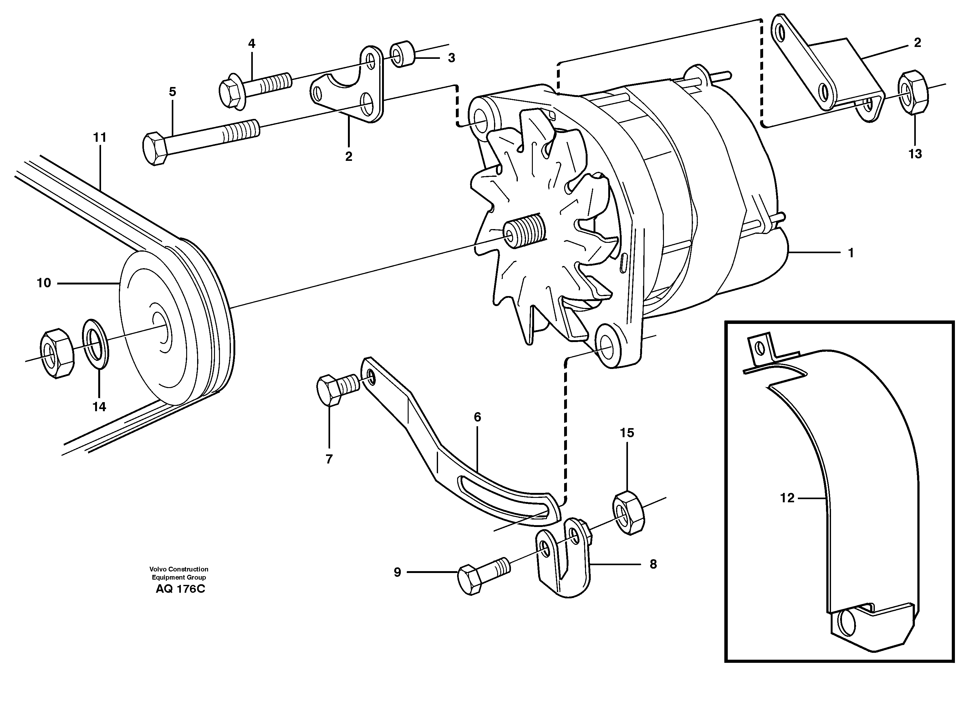 Jam nut VOE11016007 VOLVO
