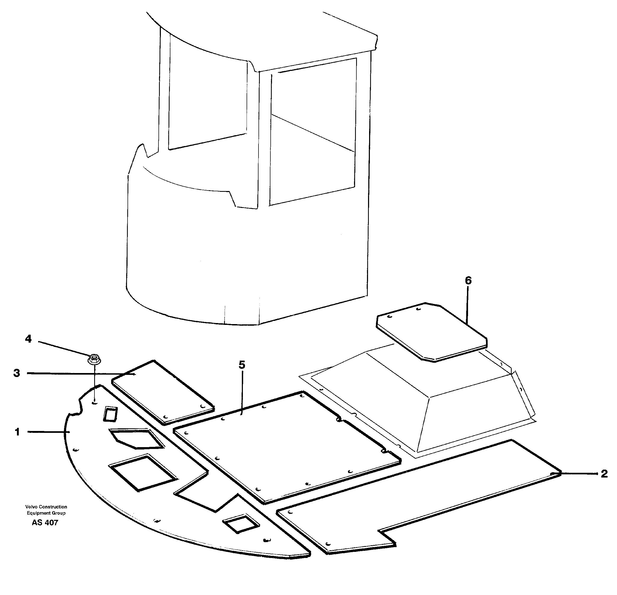Floor panel VOE11007463 VOLVO