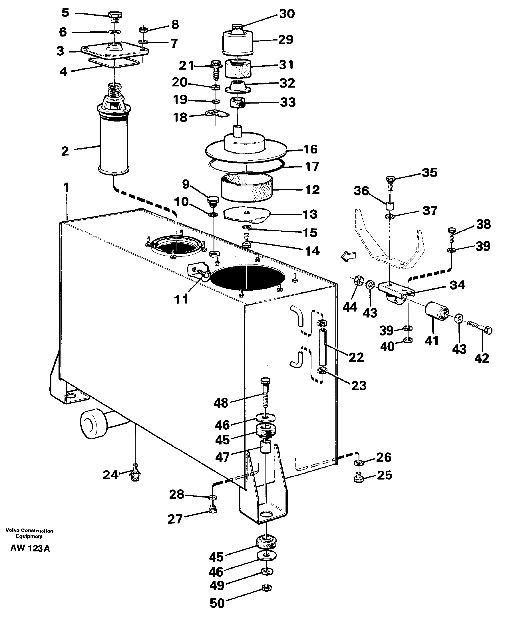 Hydr fluid tank VOE11105070 VOLVO