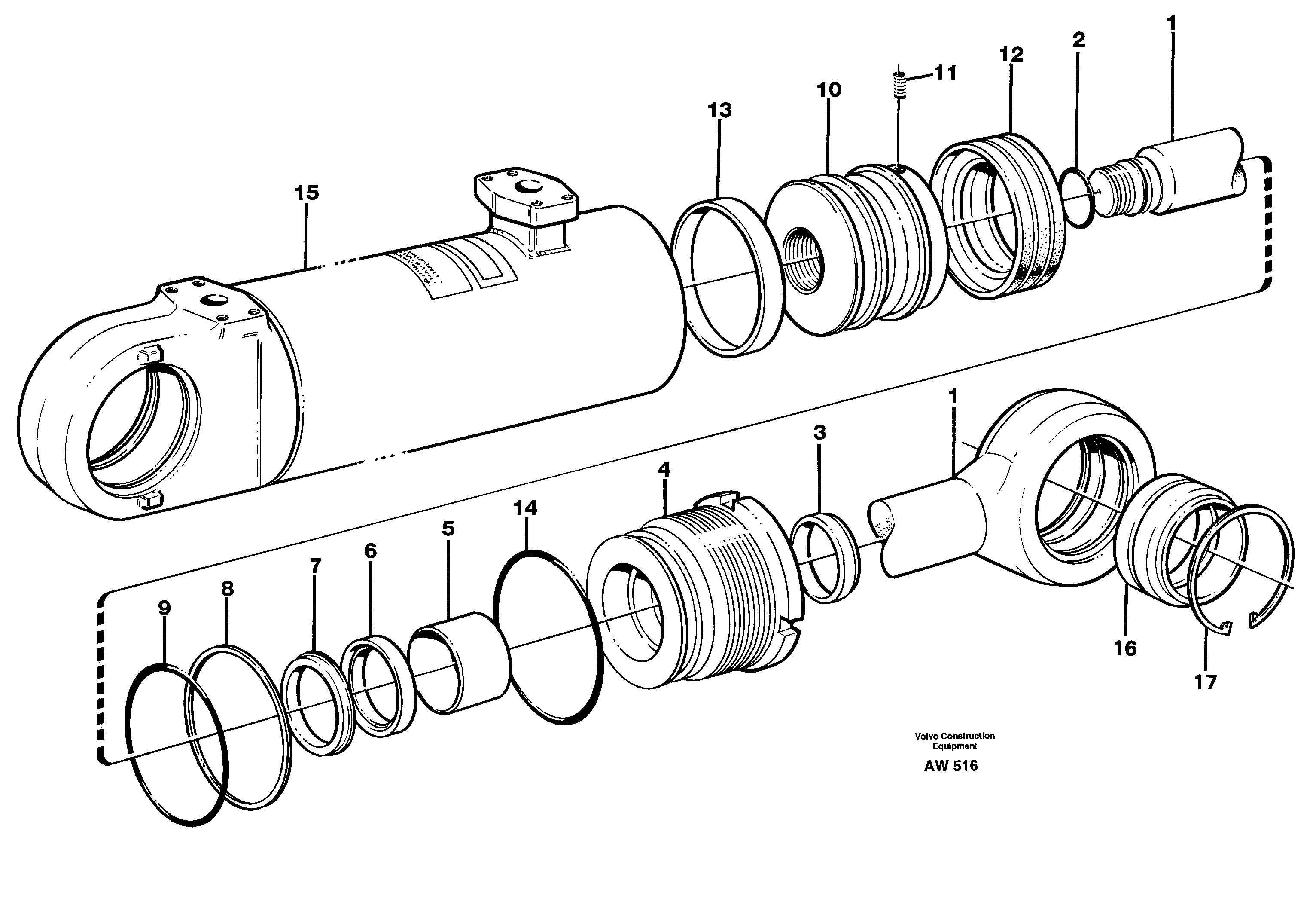 Back-up ring VOE11704165 VOLVO
