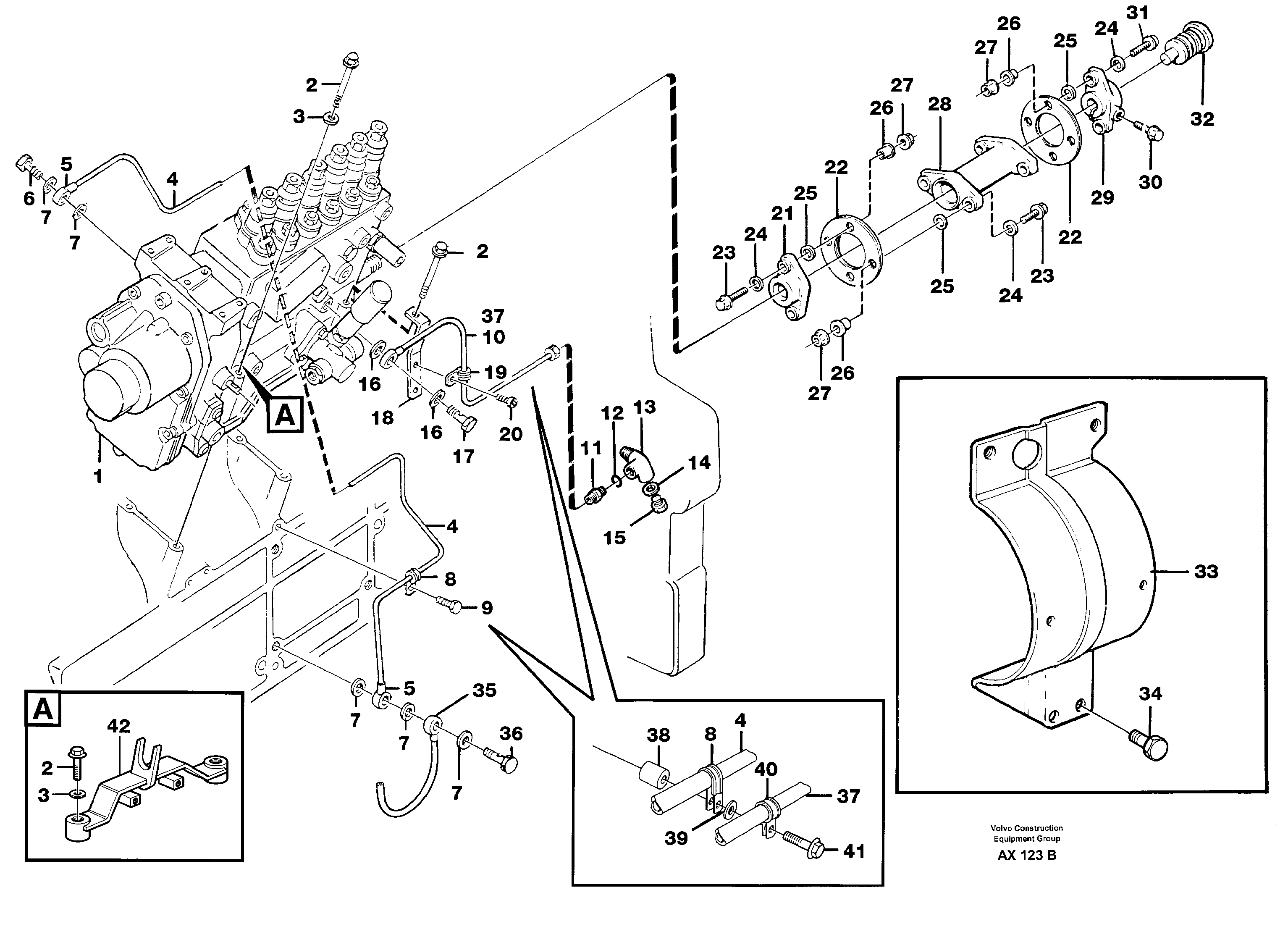 Oil feed pipe VOE11127049 VOLVO