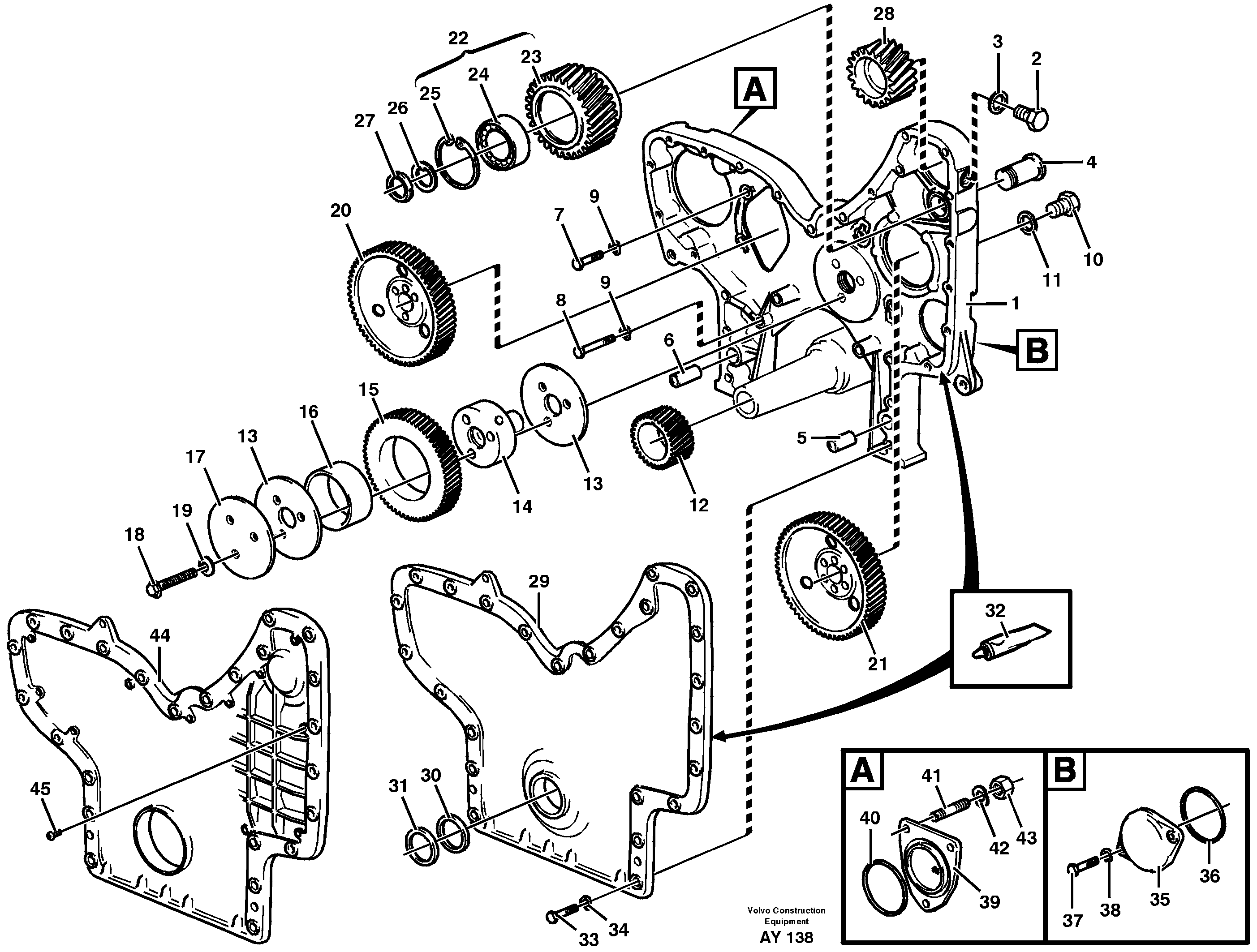 Tmg Gear Casing VOE8184639 VOLVO