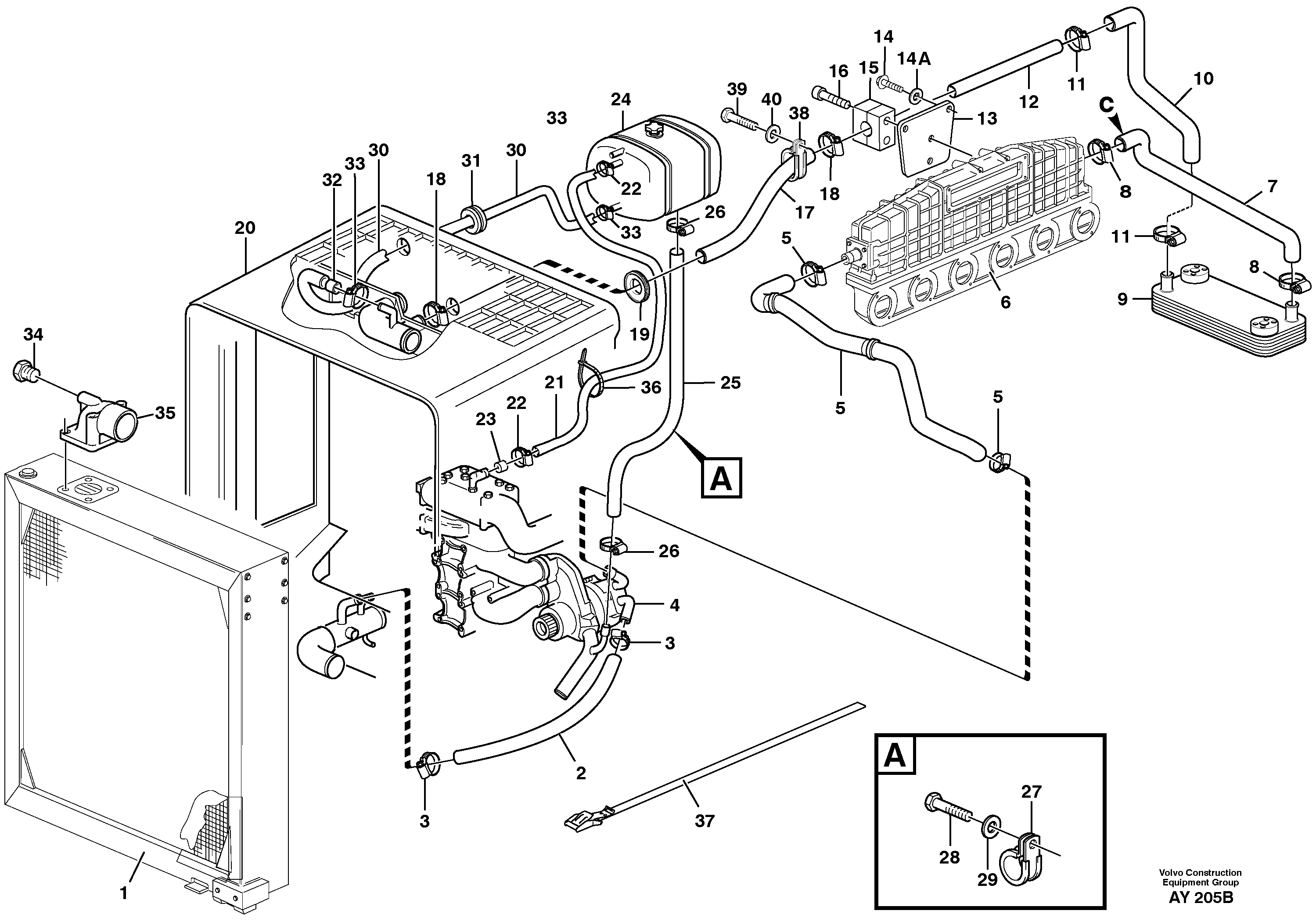 Heater Housing VOE11032145 VOLVO
