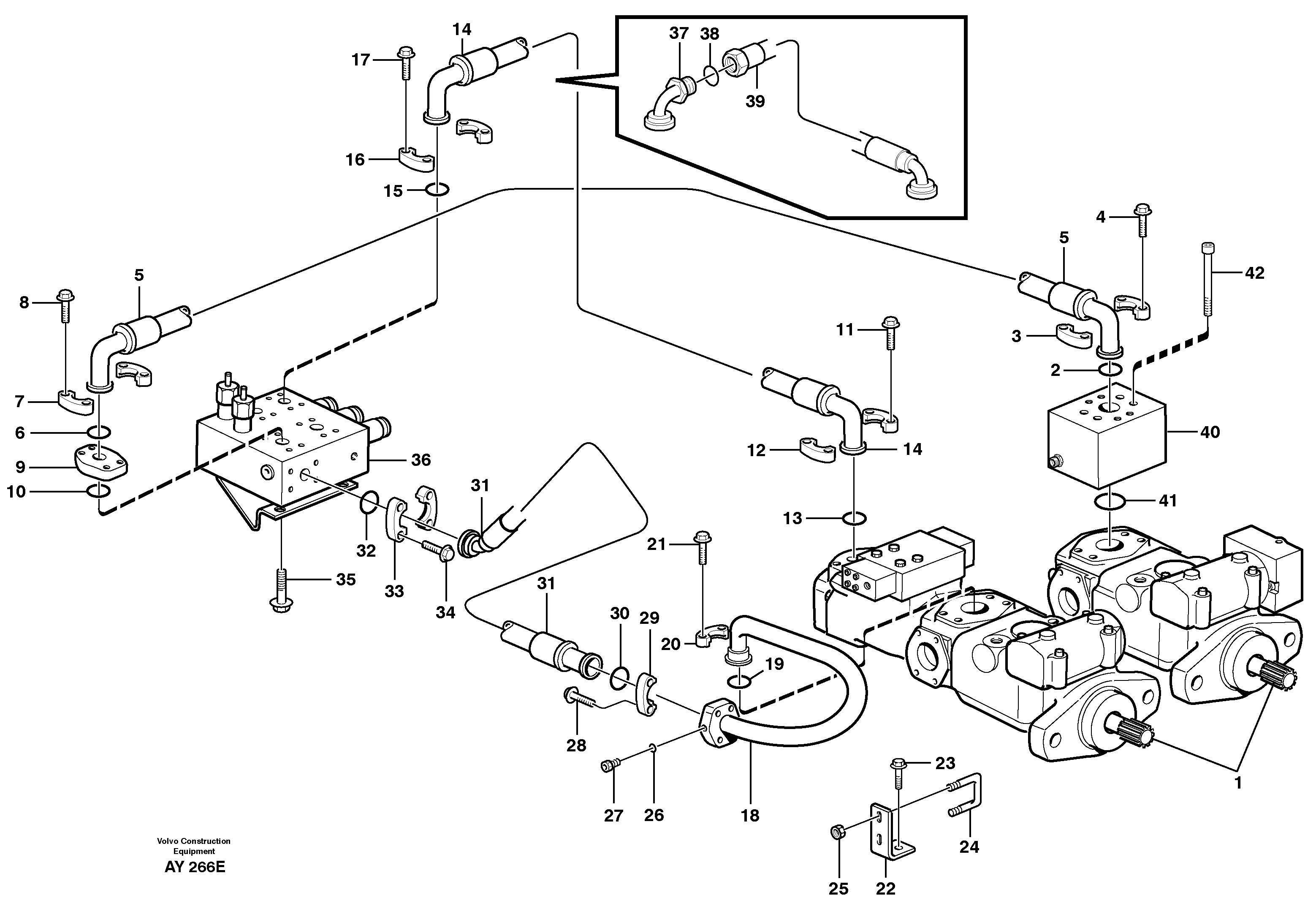 Timing gear casing VOE935615 VOLVO