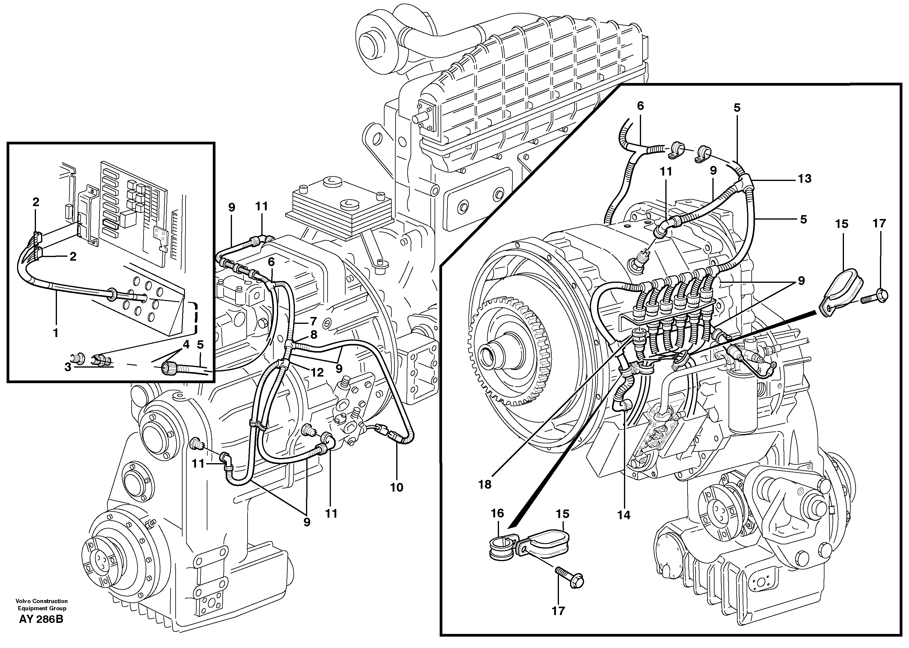 Rubber cushion VOE11148113 VOLVO