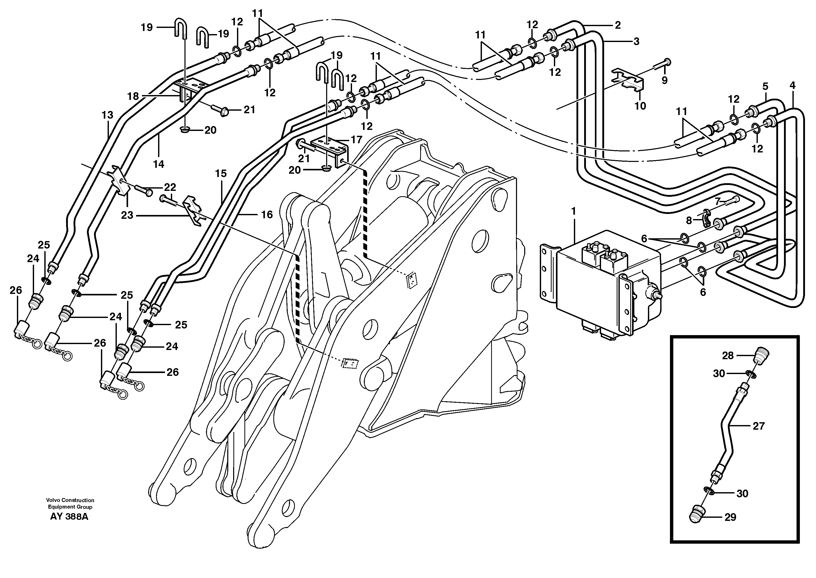 Control sleeve VOE11130442 VOLVO