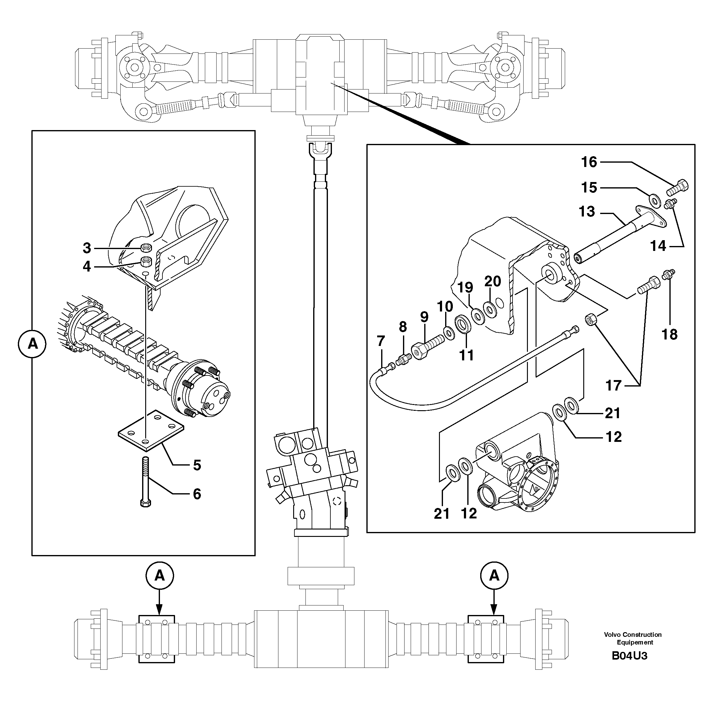 Rear axle PJ5650066 VOLVO