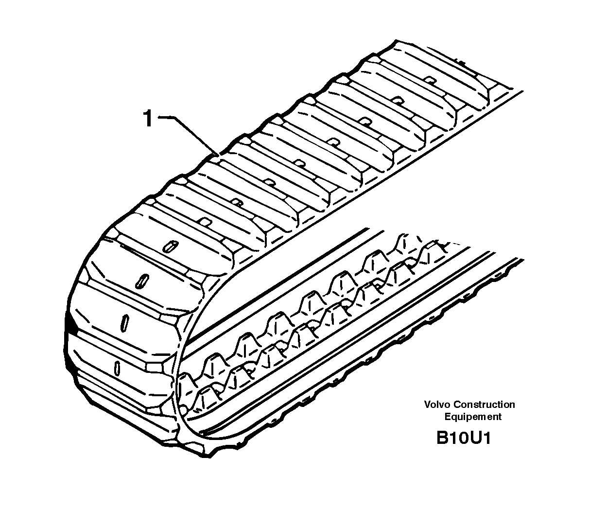 Rubber tracks PJ5230060 VOLVO