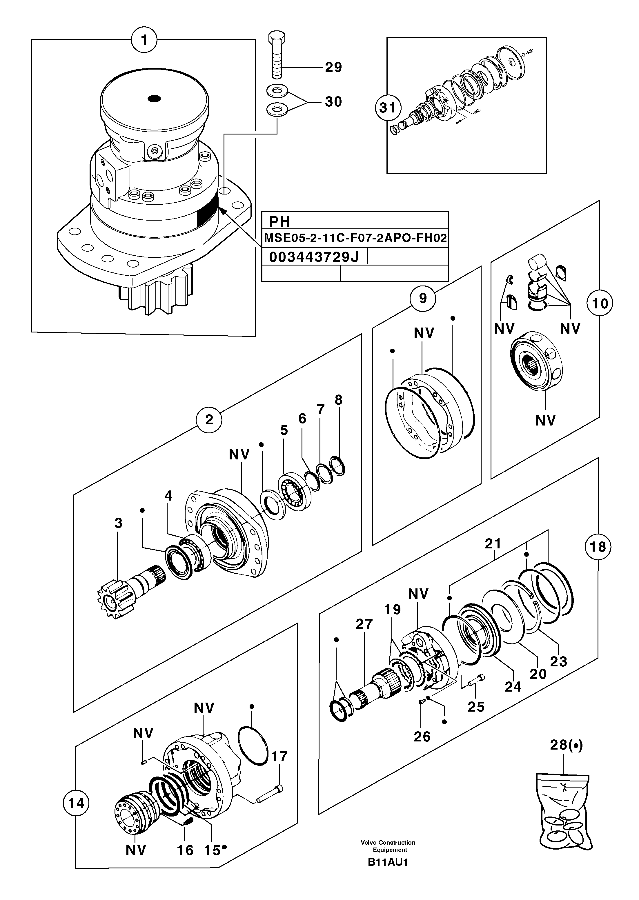 Bearing PJ7416375 VOLVO