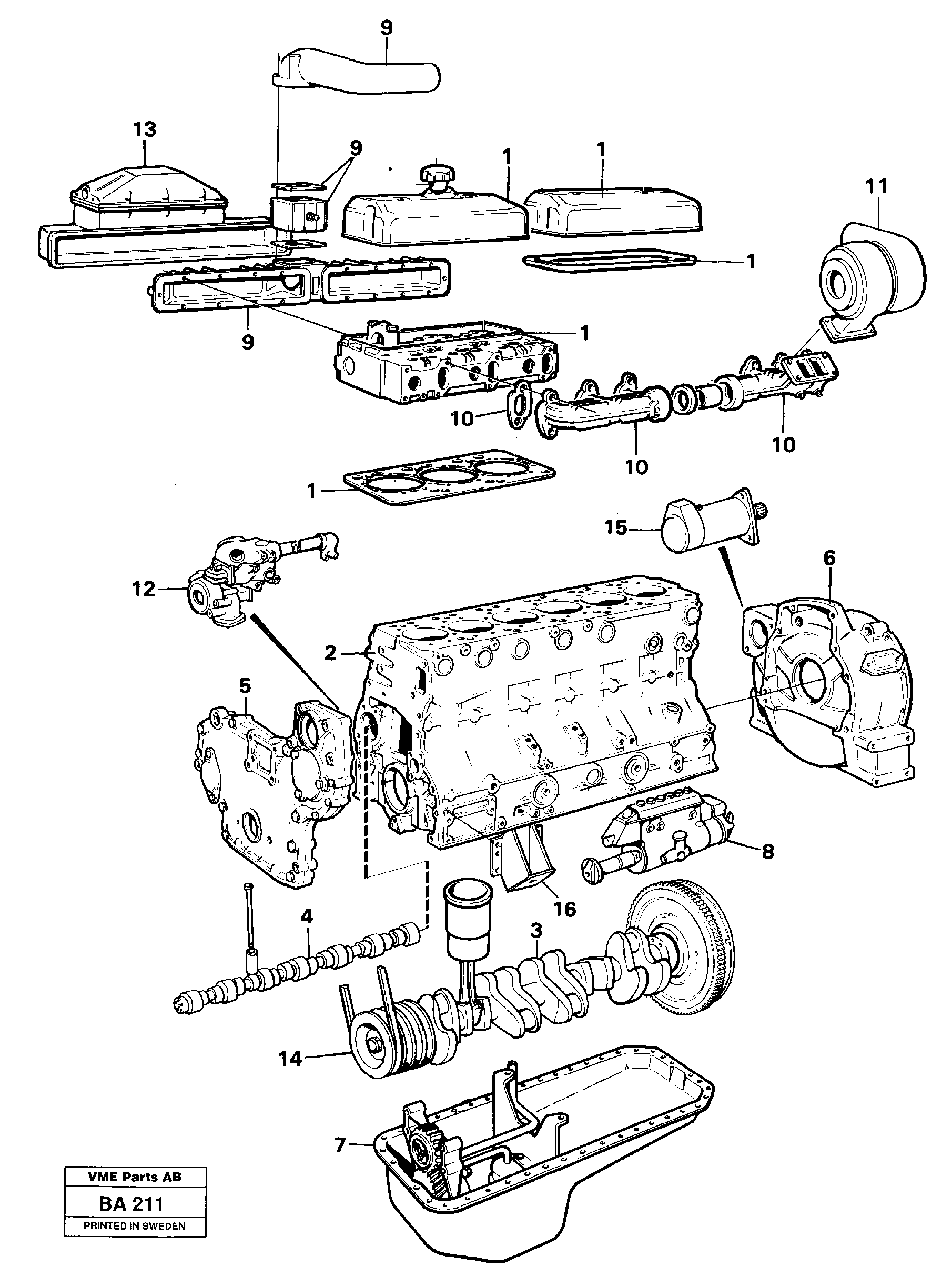 Двигатель VOE497287 VOLVO