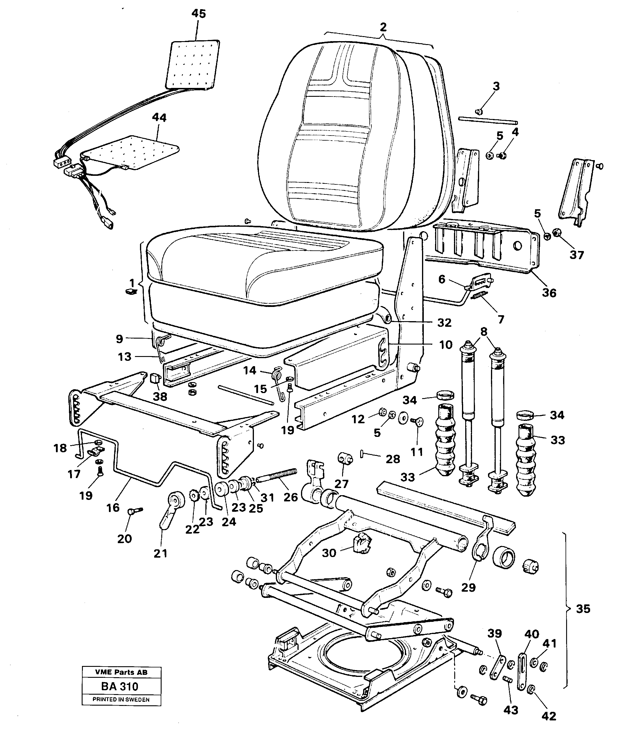 Operator's Seat VOE11057719 VOLVO
