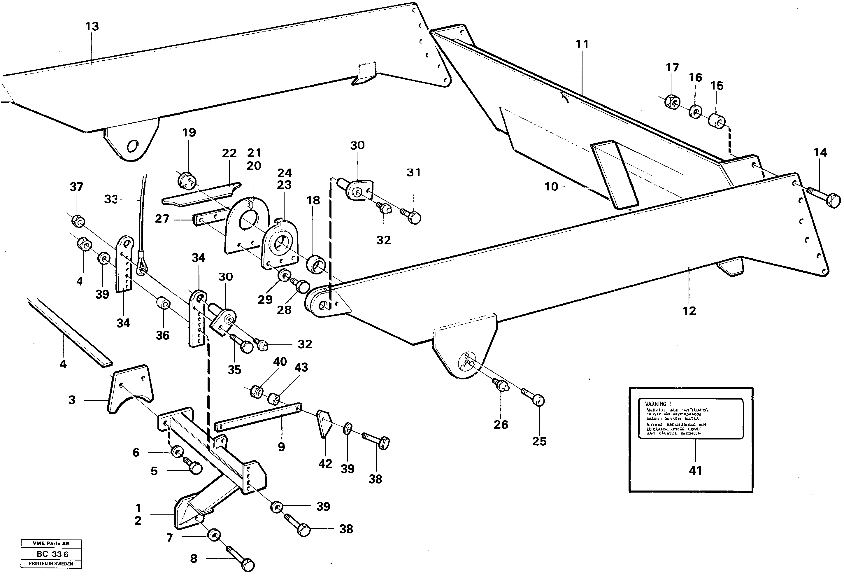 Mounting rail VOE963334 VOLVO