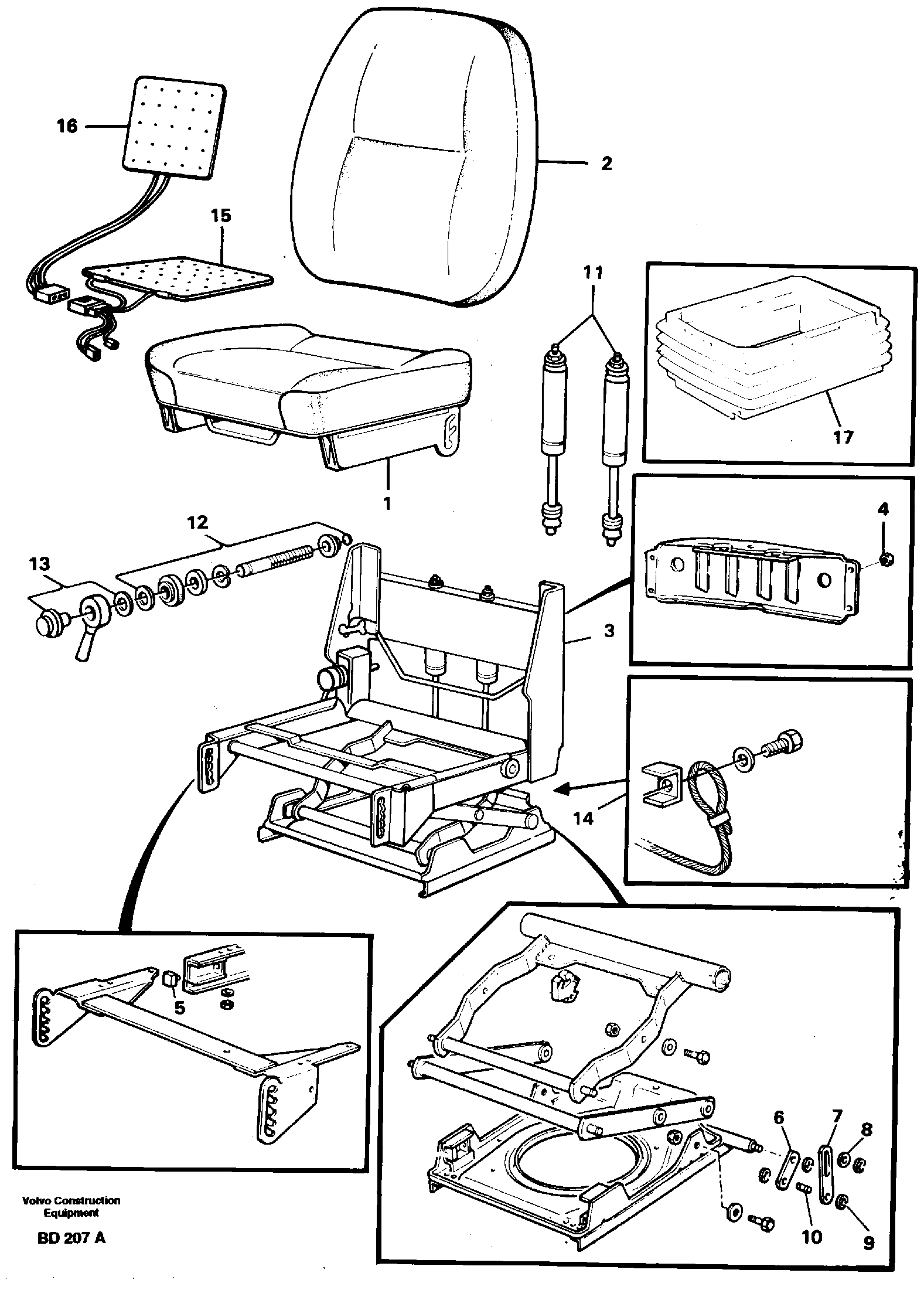 Operator's Seat VOE11057788 VOLVO