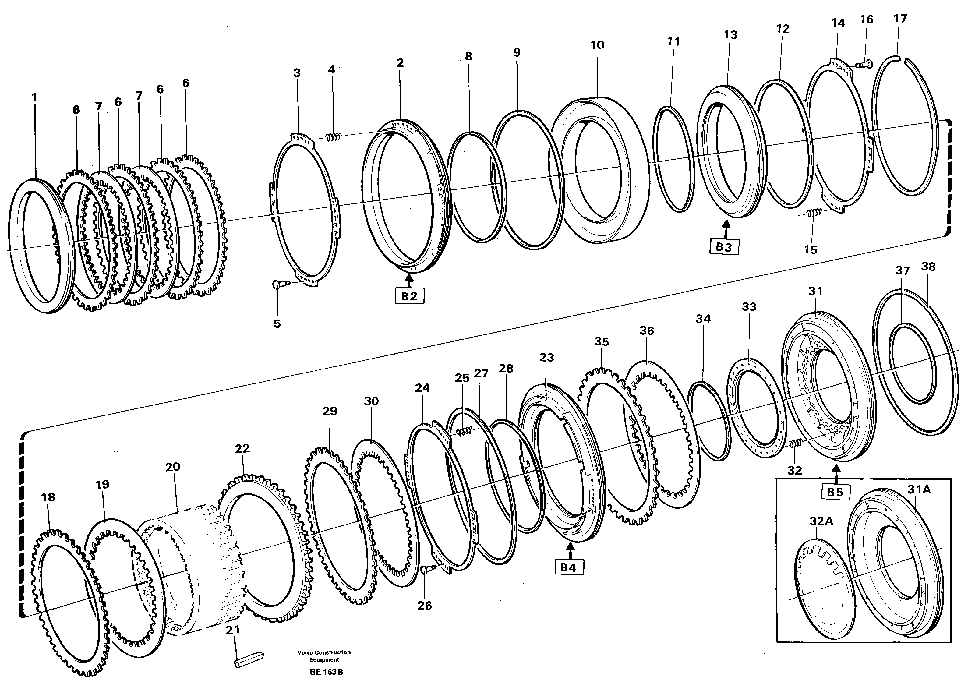 Flg Brg Shell VOE1650299 VOLVO