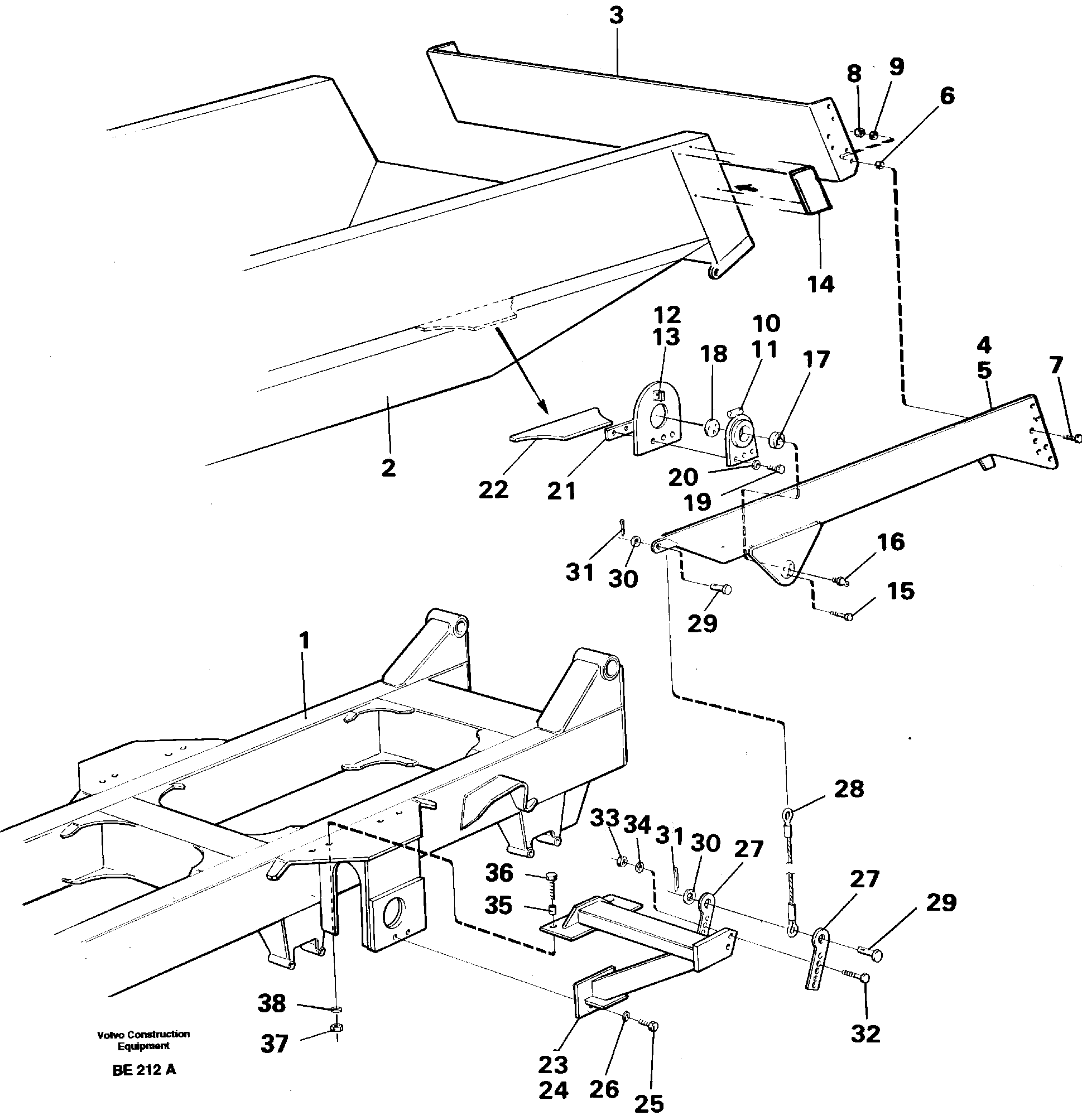 Seat frame VOE11055826 VOLVO