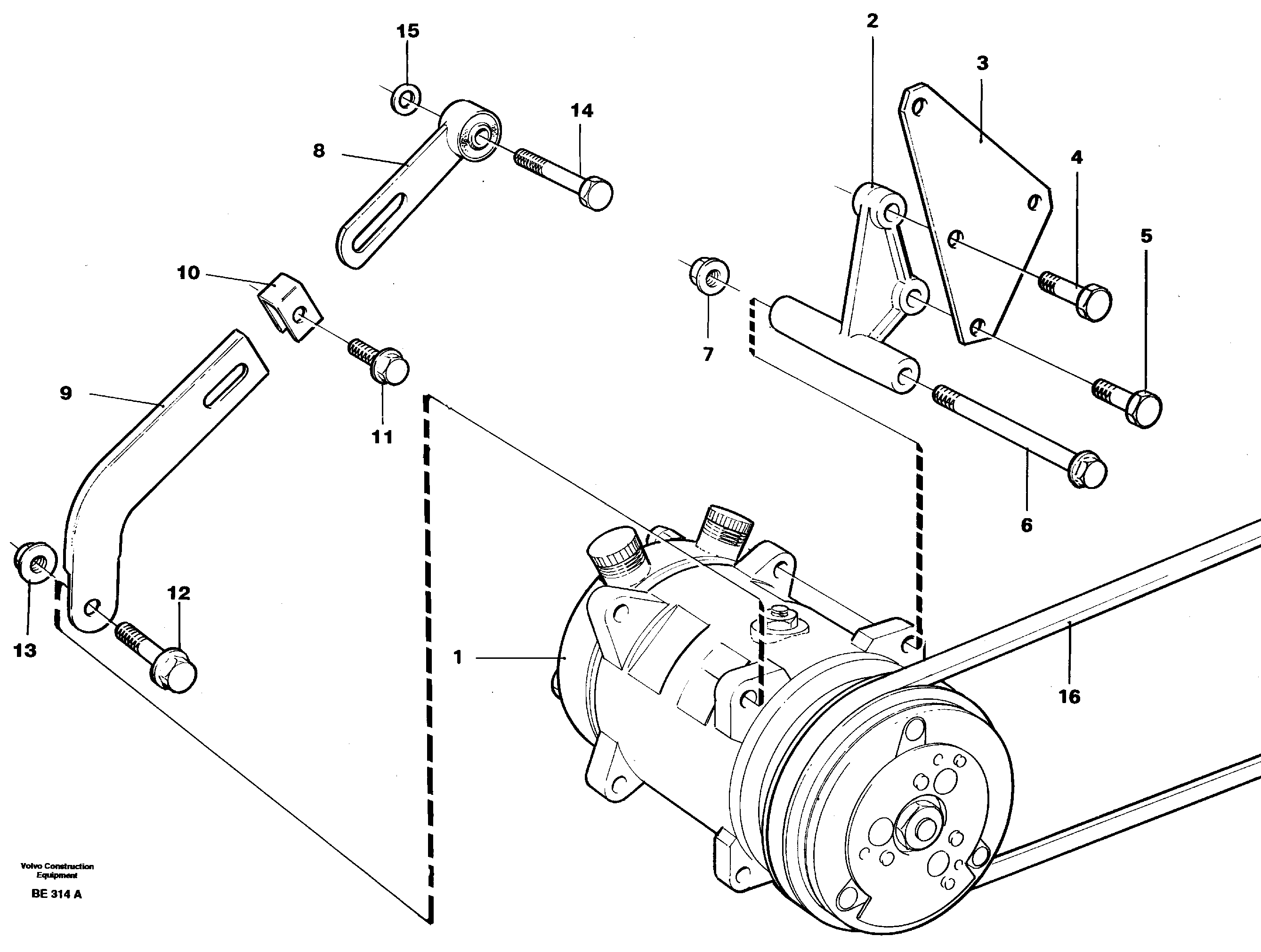 Seat frame VOE11055128 VOLVO