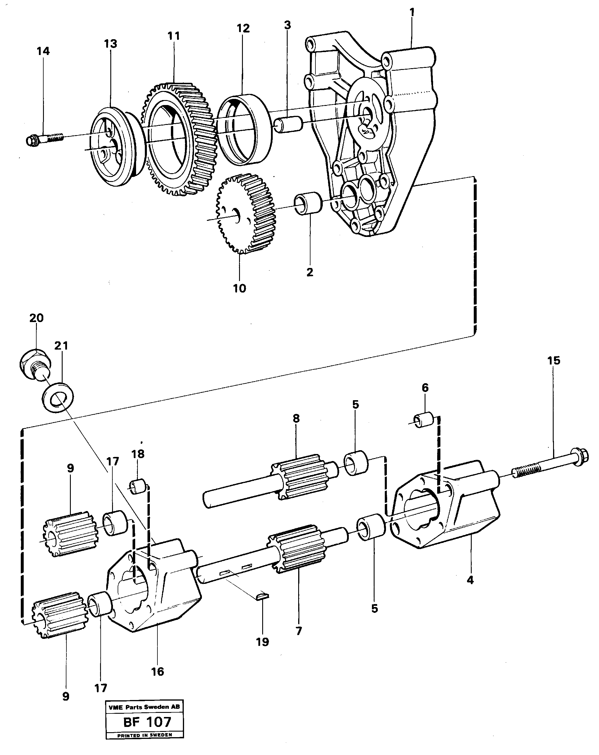 Ведущая шестерня VOE471491 VOLVO