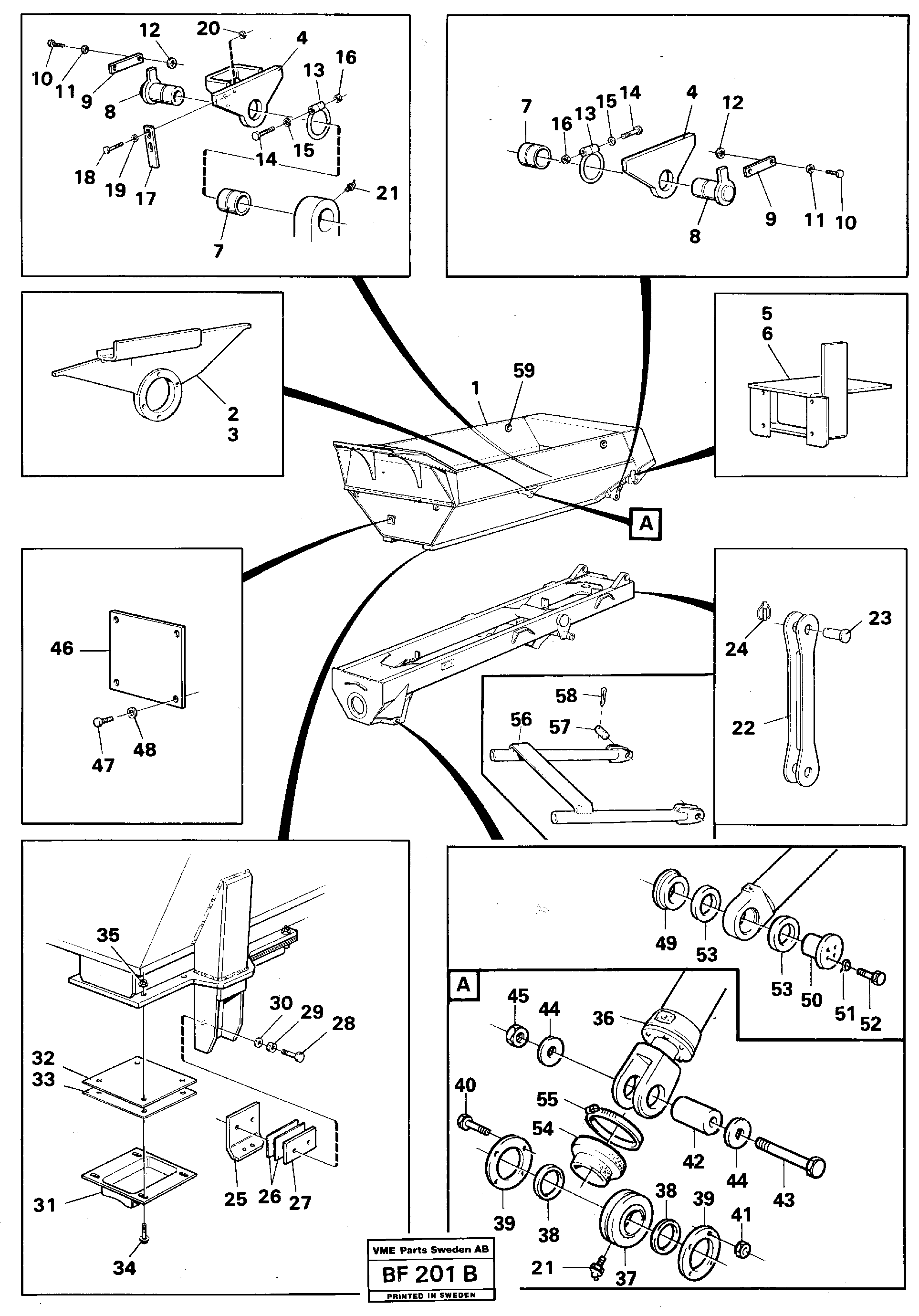 Seat frame VOE11055508 VOLVO