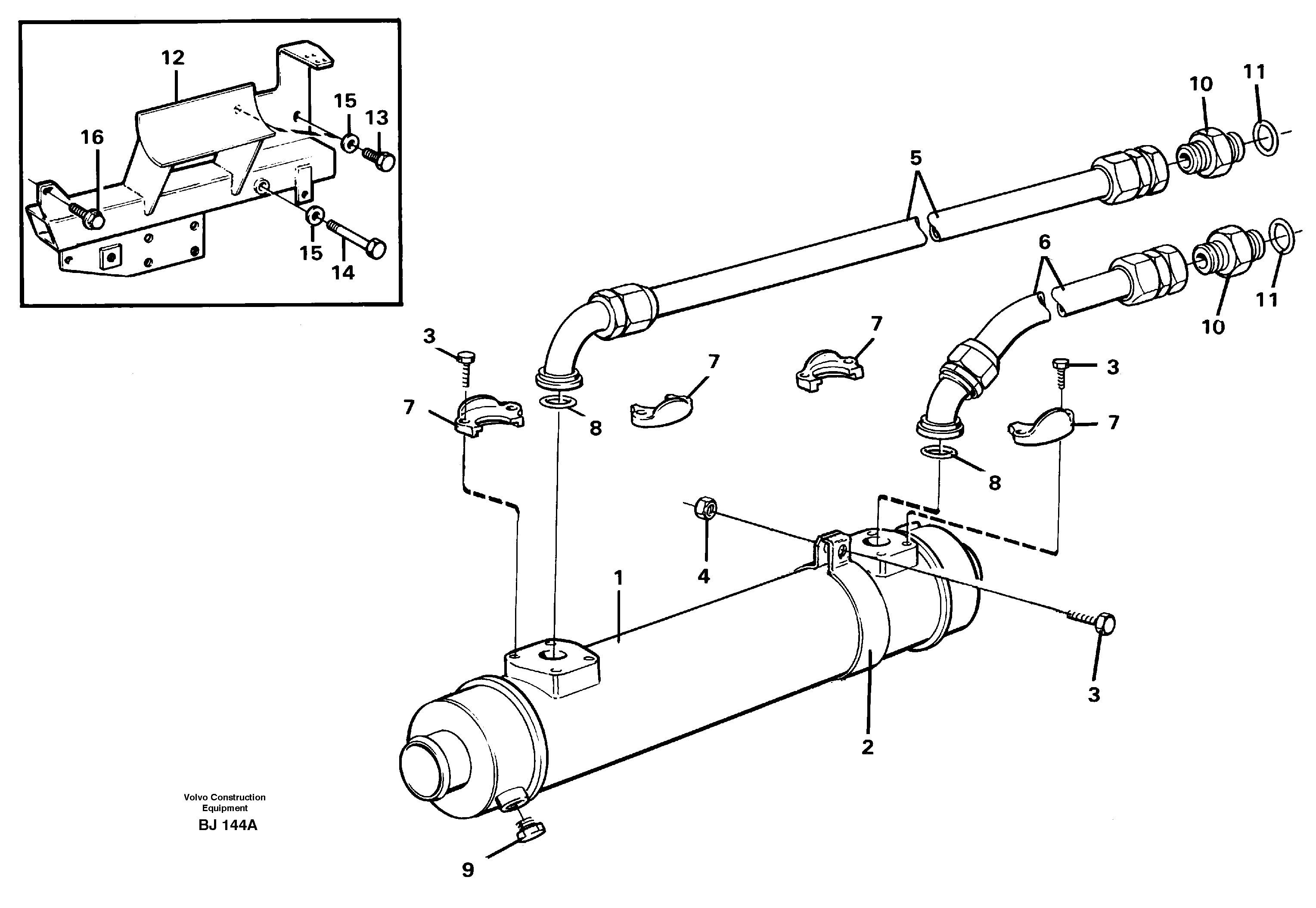 Heating Pipe VOE11063203 VOLVO