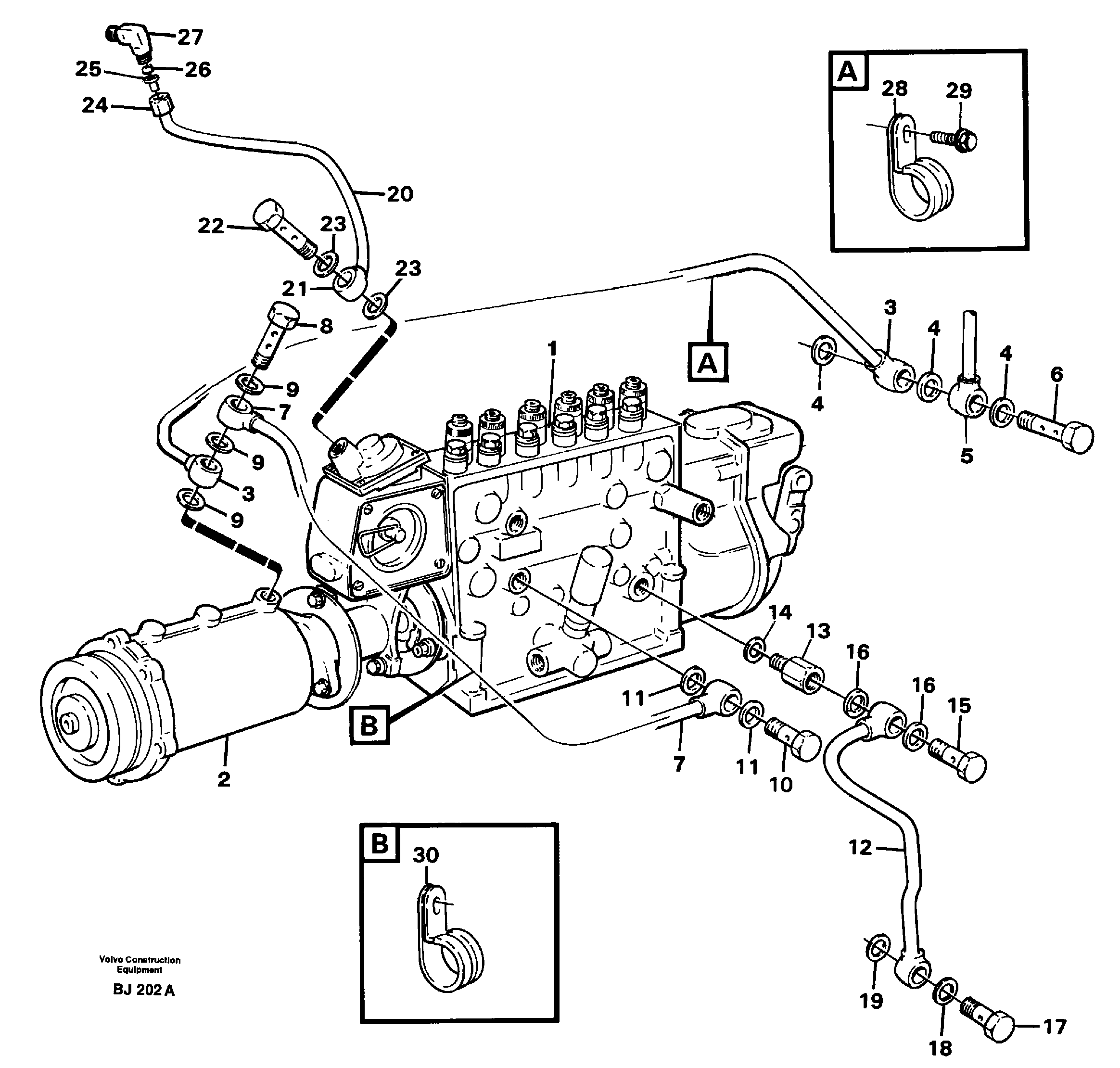 Oil feed pipe VOE865765 VOLVO