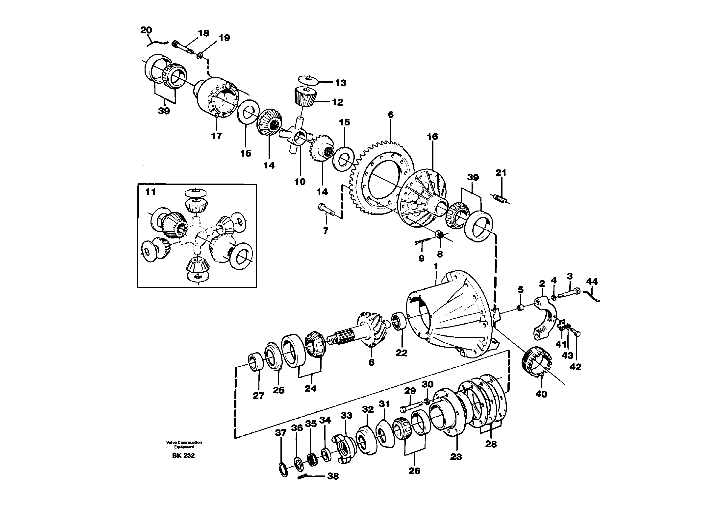 Ведущая шестерня VOE1522492 VOLVO