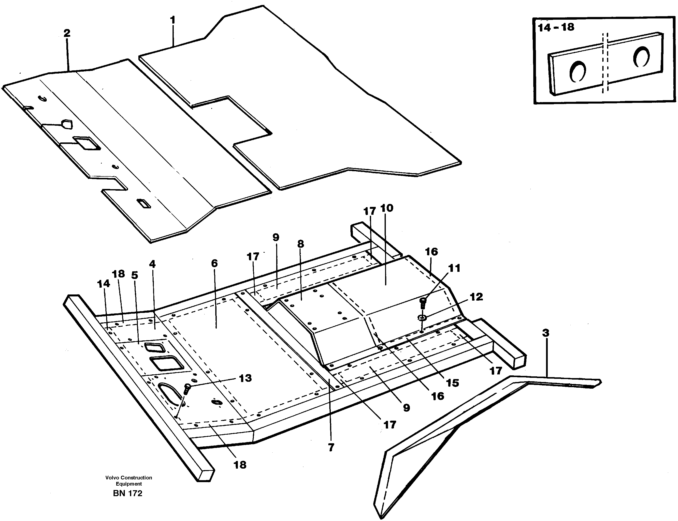 Floor panel VOE11058911 VOLVO