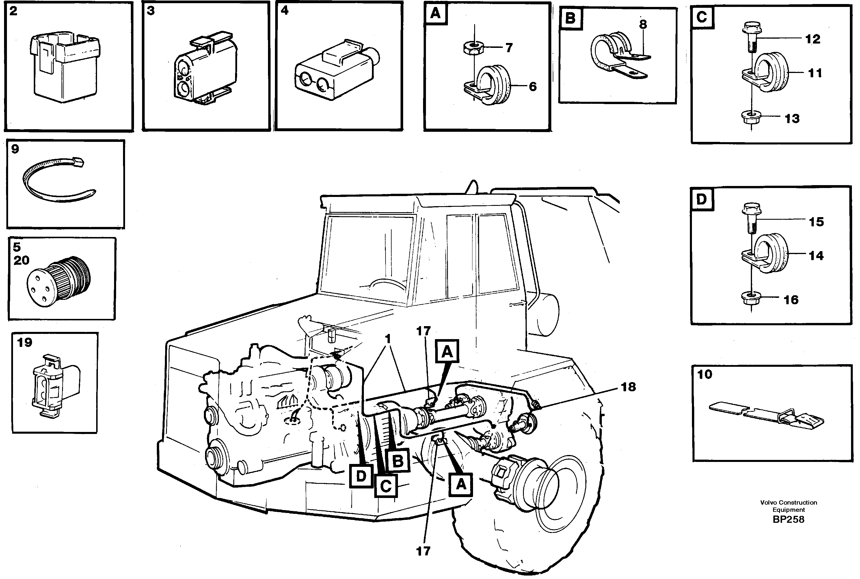 Rubber cushion VOE11063810 VOLVO