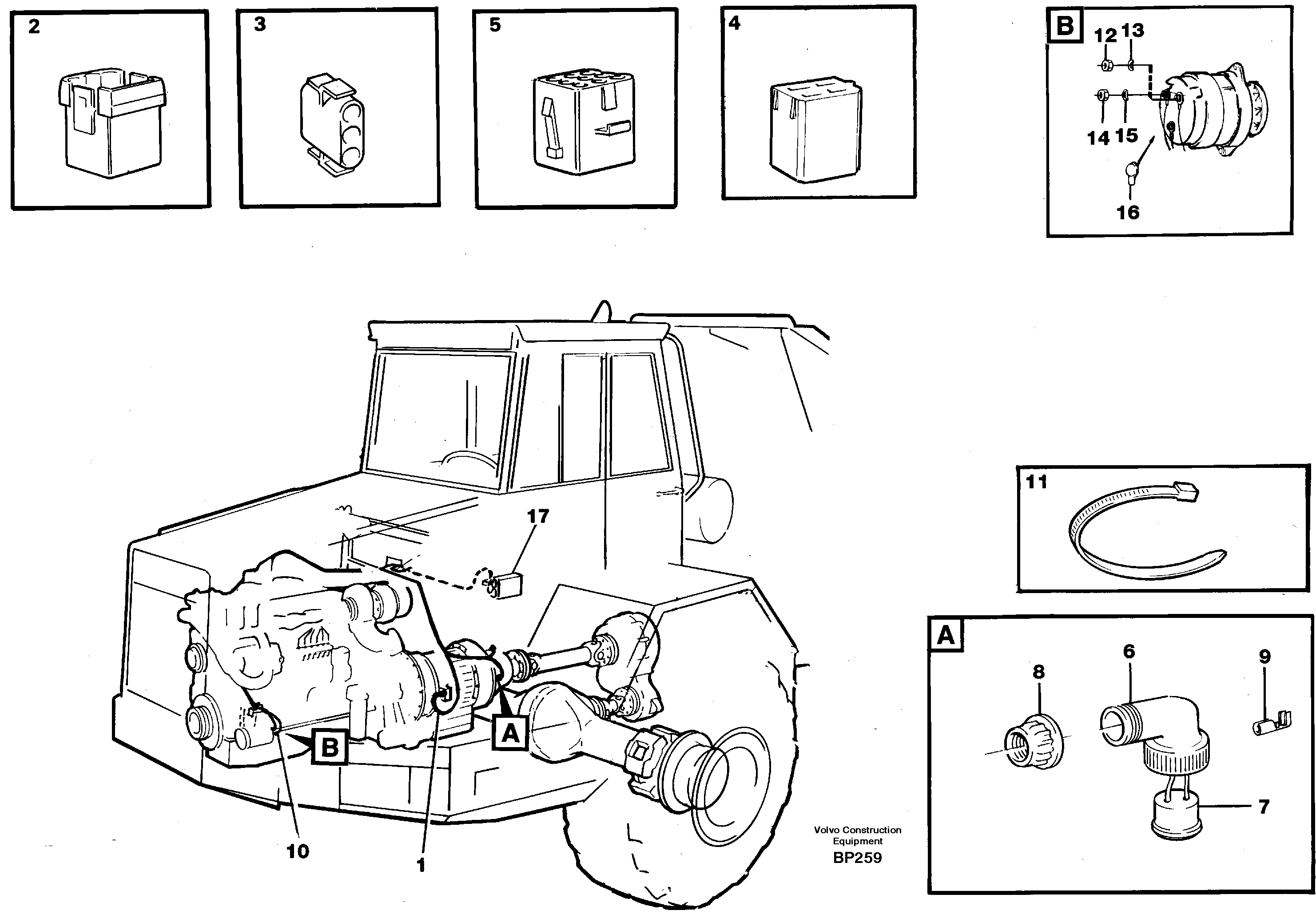Rubber cushion VOE11064660 VOLVO