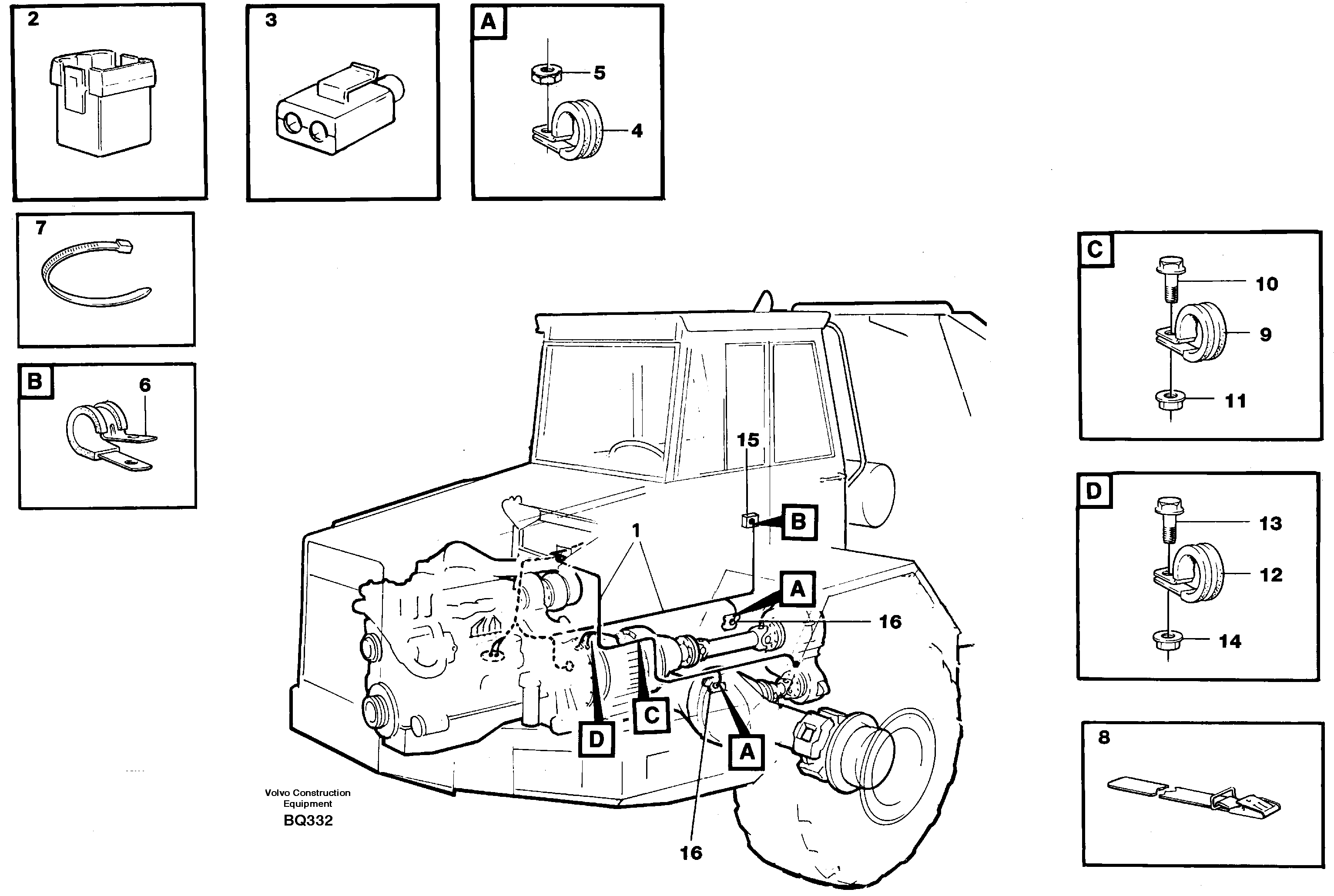 Rubber cushion VOE11063425 VOLVO