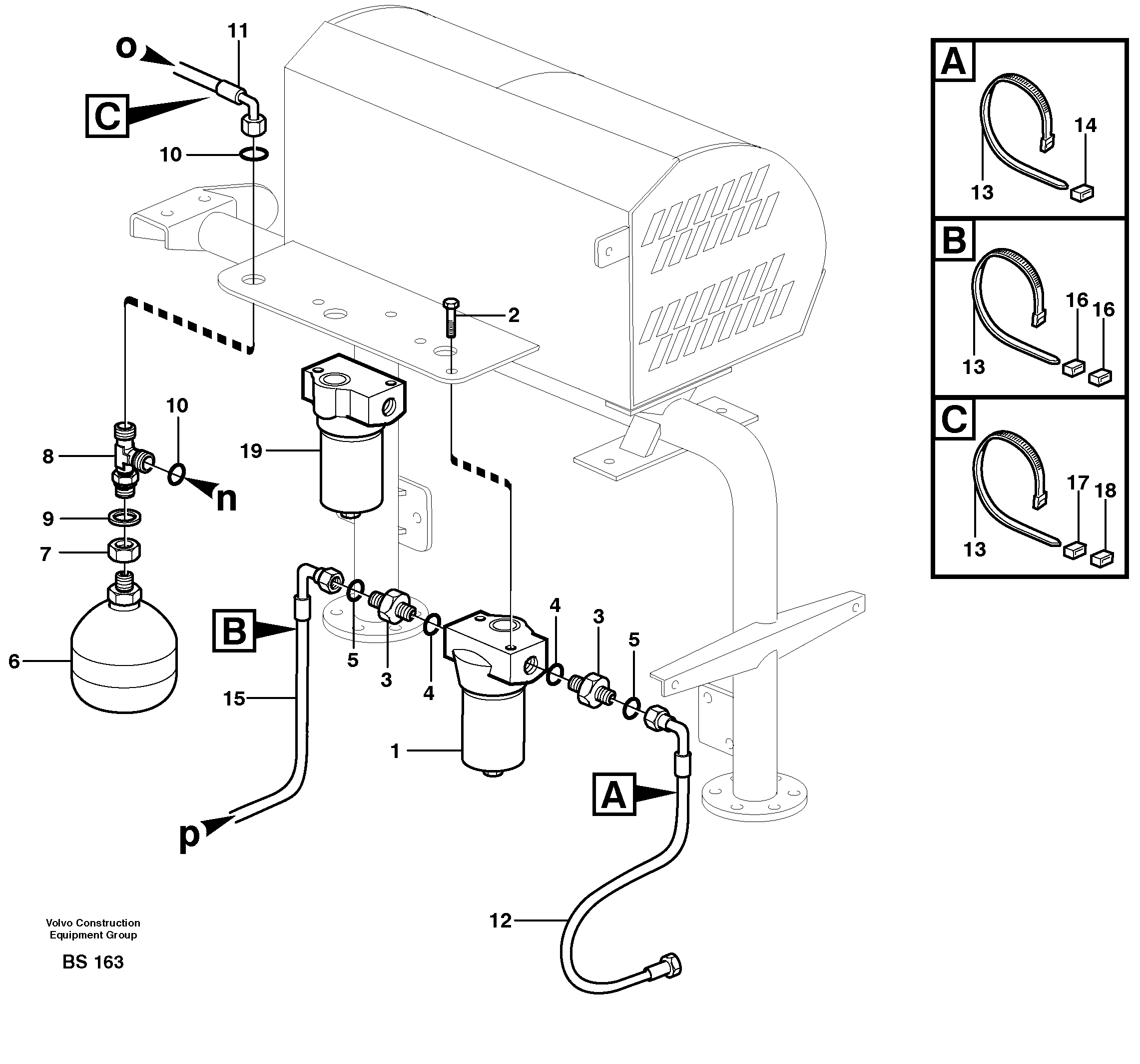 Timing gear casing VOE935707 VOLVO