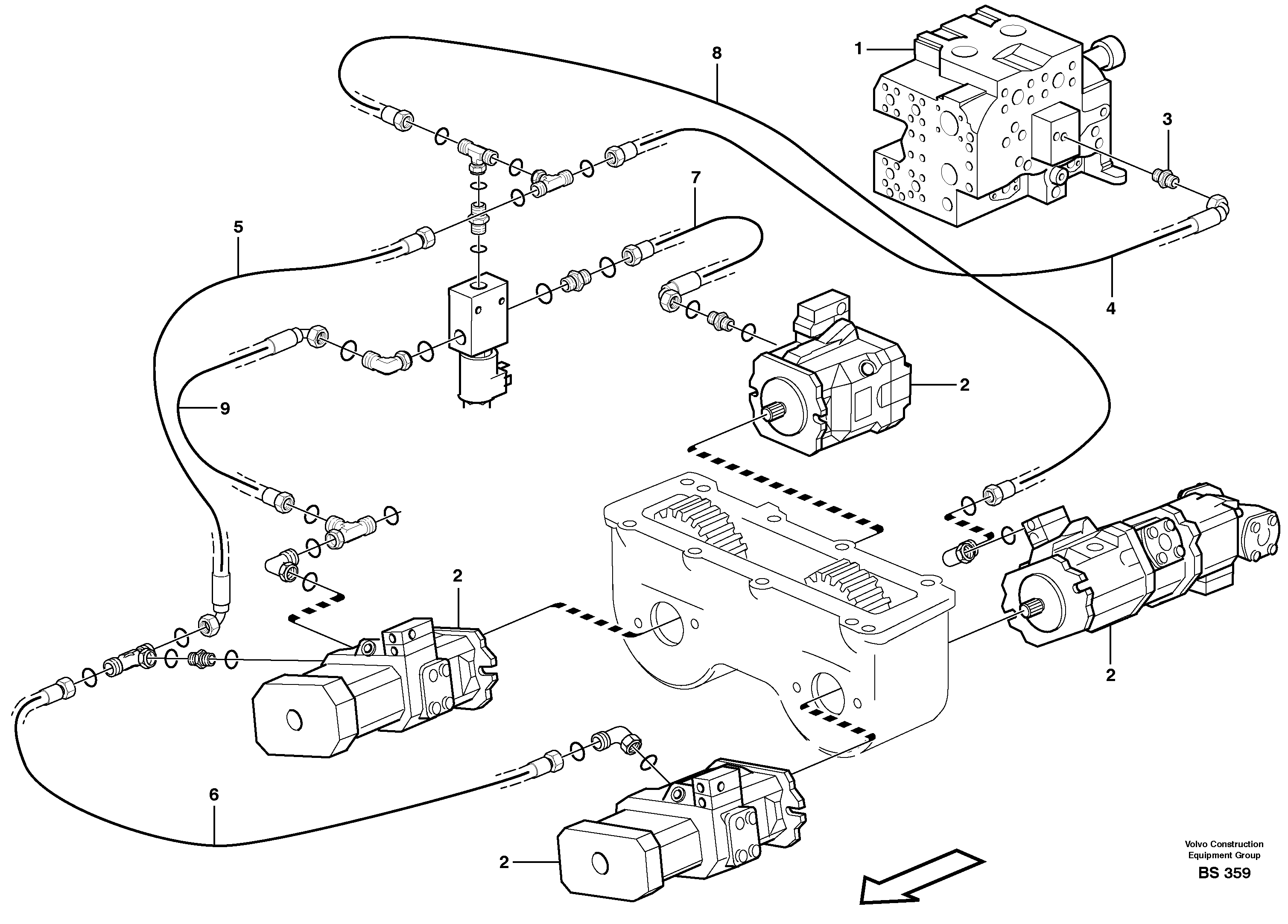 Timing gear casing VOE935525 VOLVO