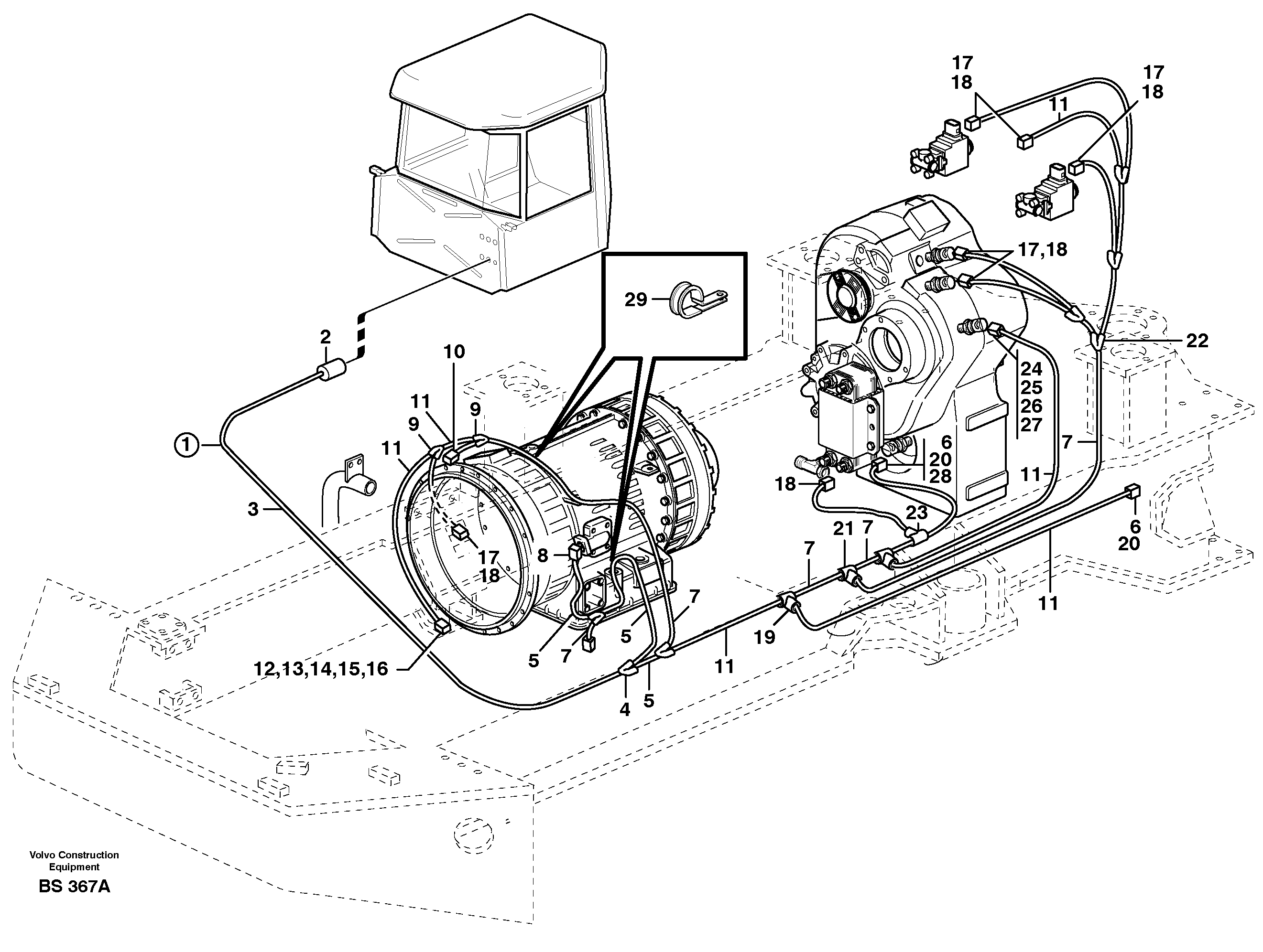 Rubber cushion VOE11117872 VOLVO