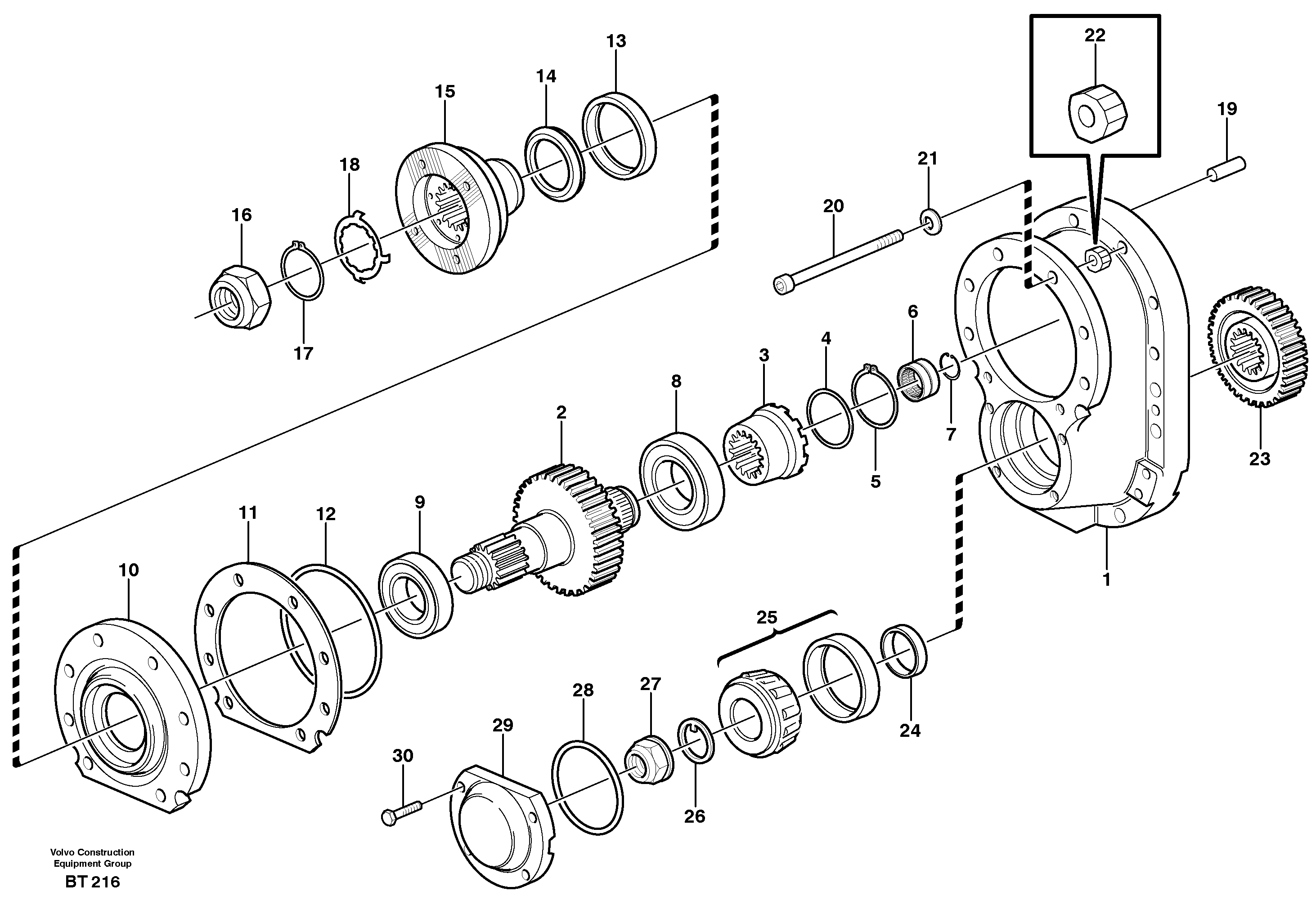 Lock screw VOE11102620 VOLVO
