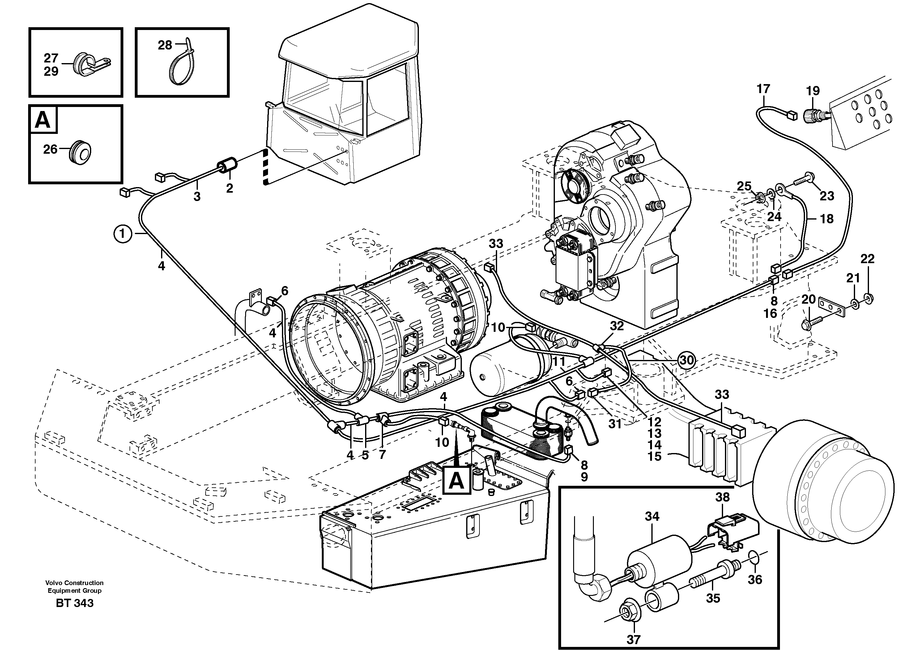 Rubber cushion VOE11117895 VOLVO